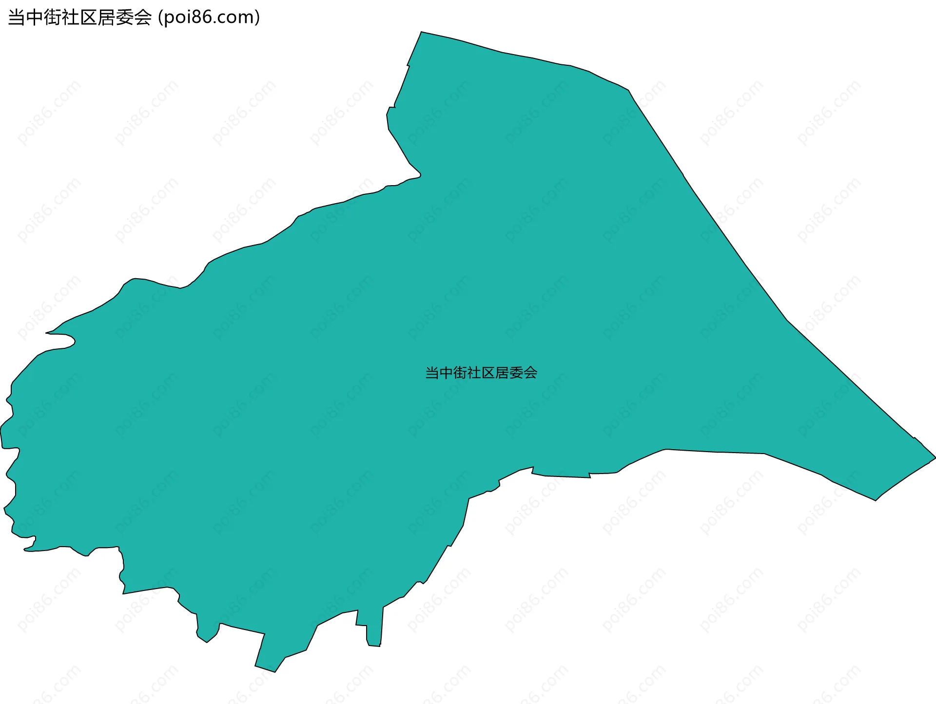 当中街社区居委会边界地图