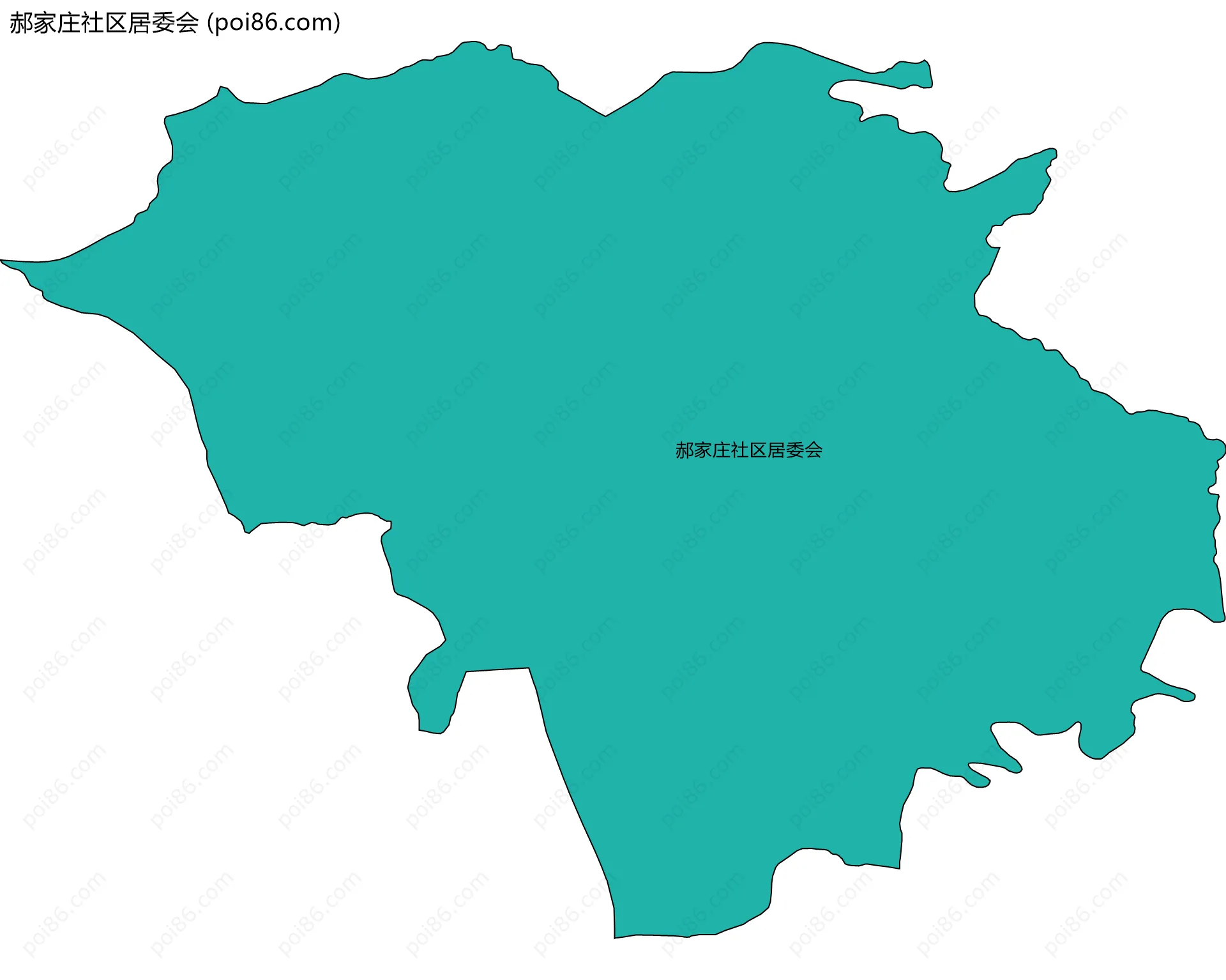 郝家庄社区居委会边界地图