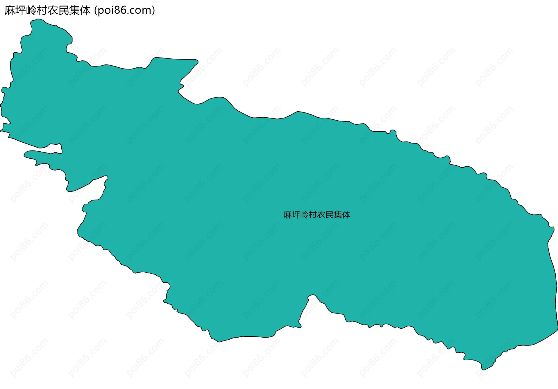 麻坪岭村农民集体边界地图