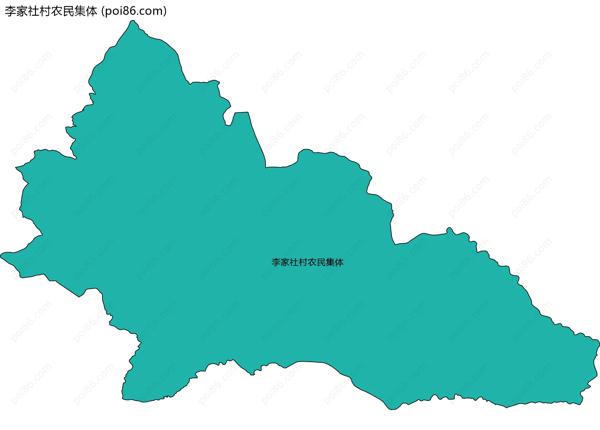 李家社村农民集体边界地图