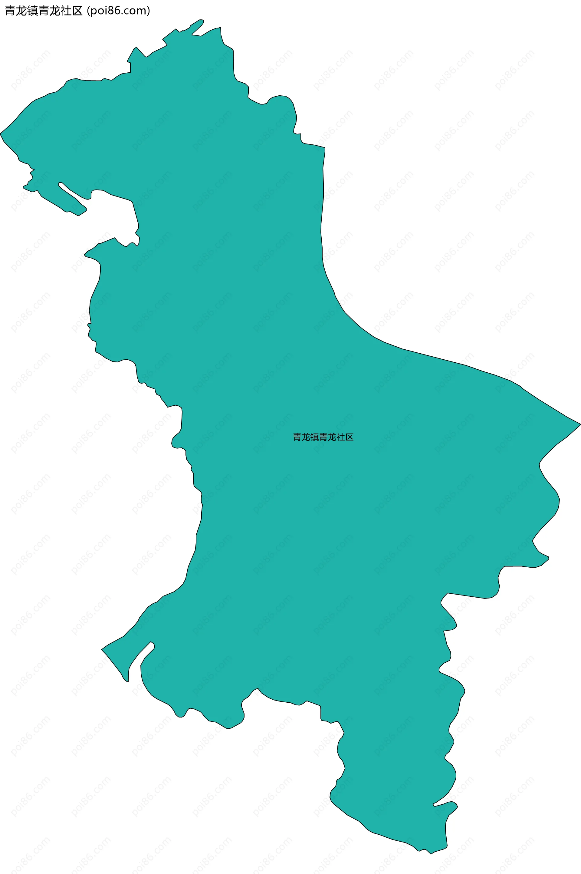 青龙镇青龙社区边界地图