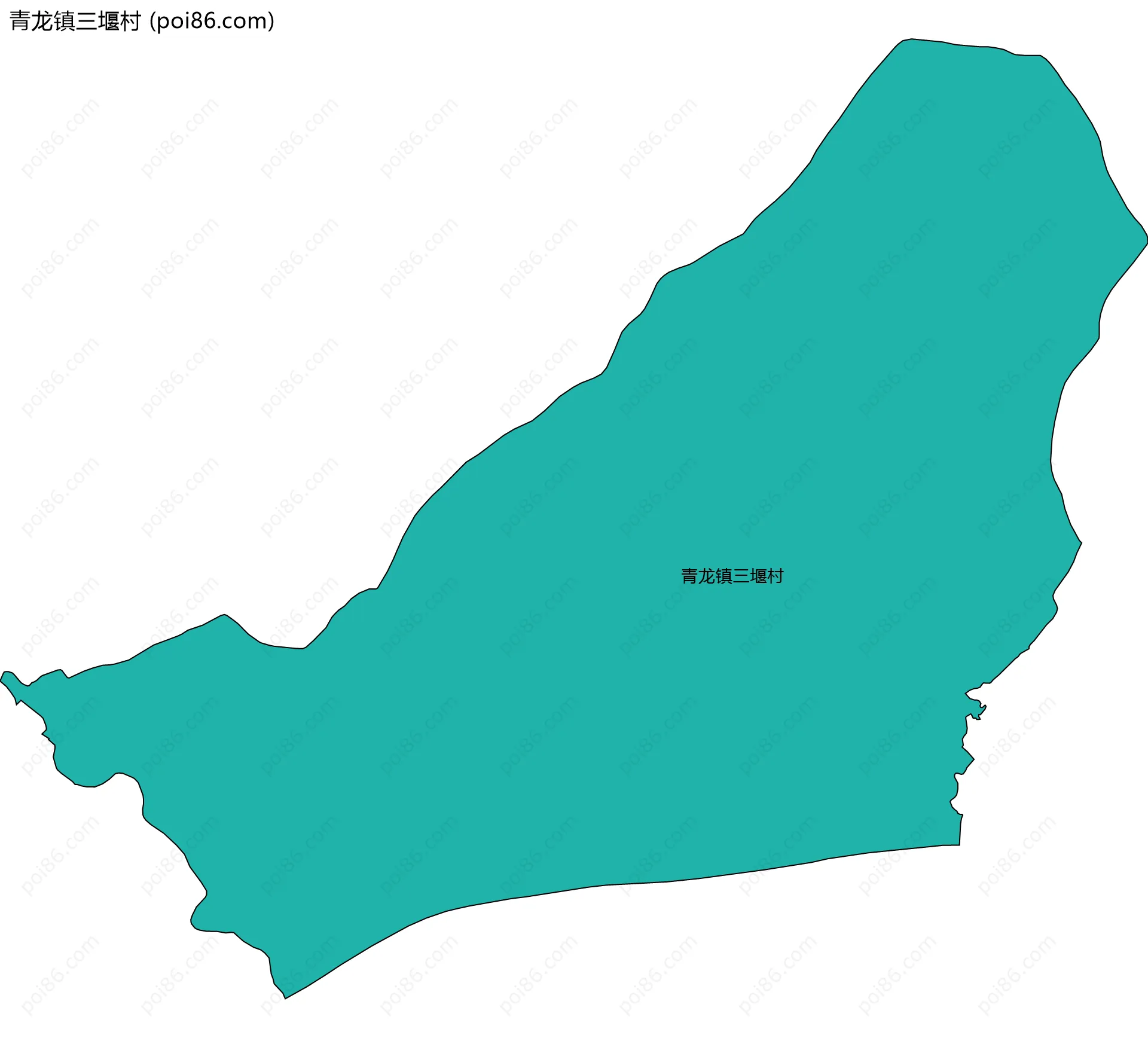 青龙镇三堰村边界地图