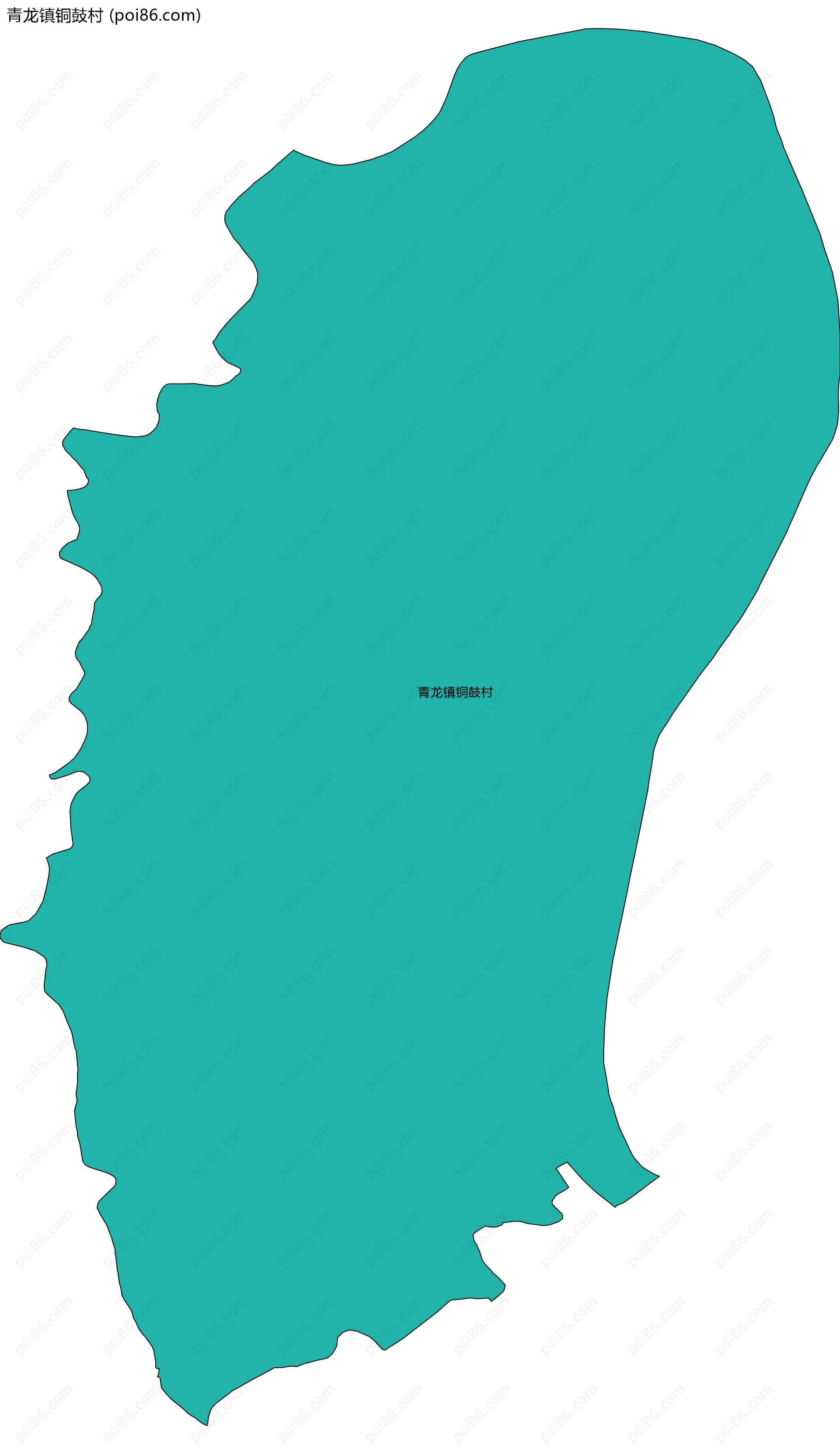 青龙镇铜鼓村边界地图