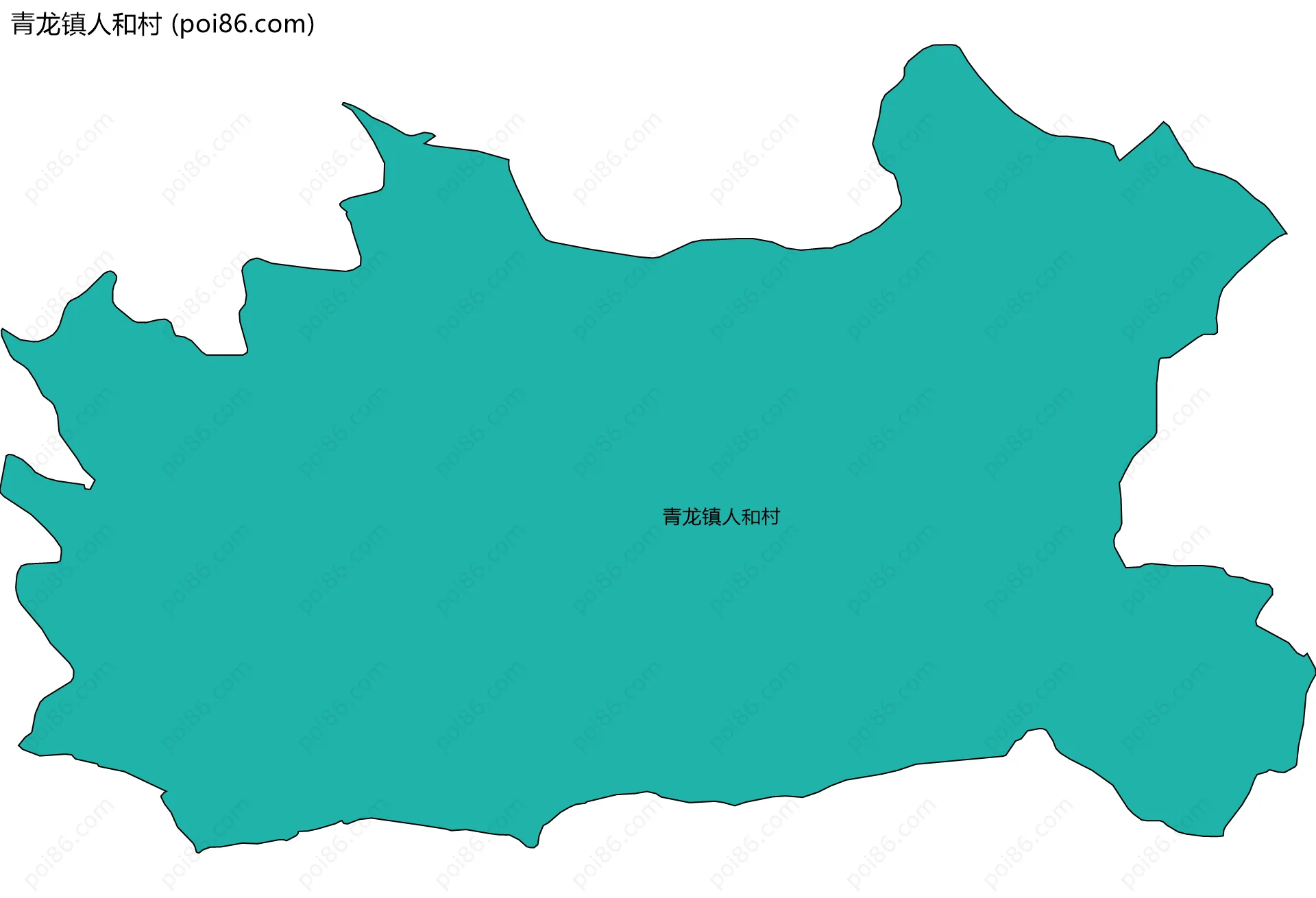 青龙镇人和村边界地图