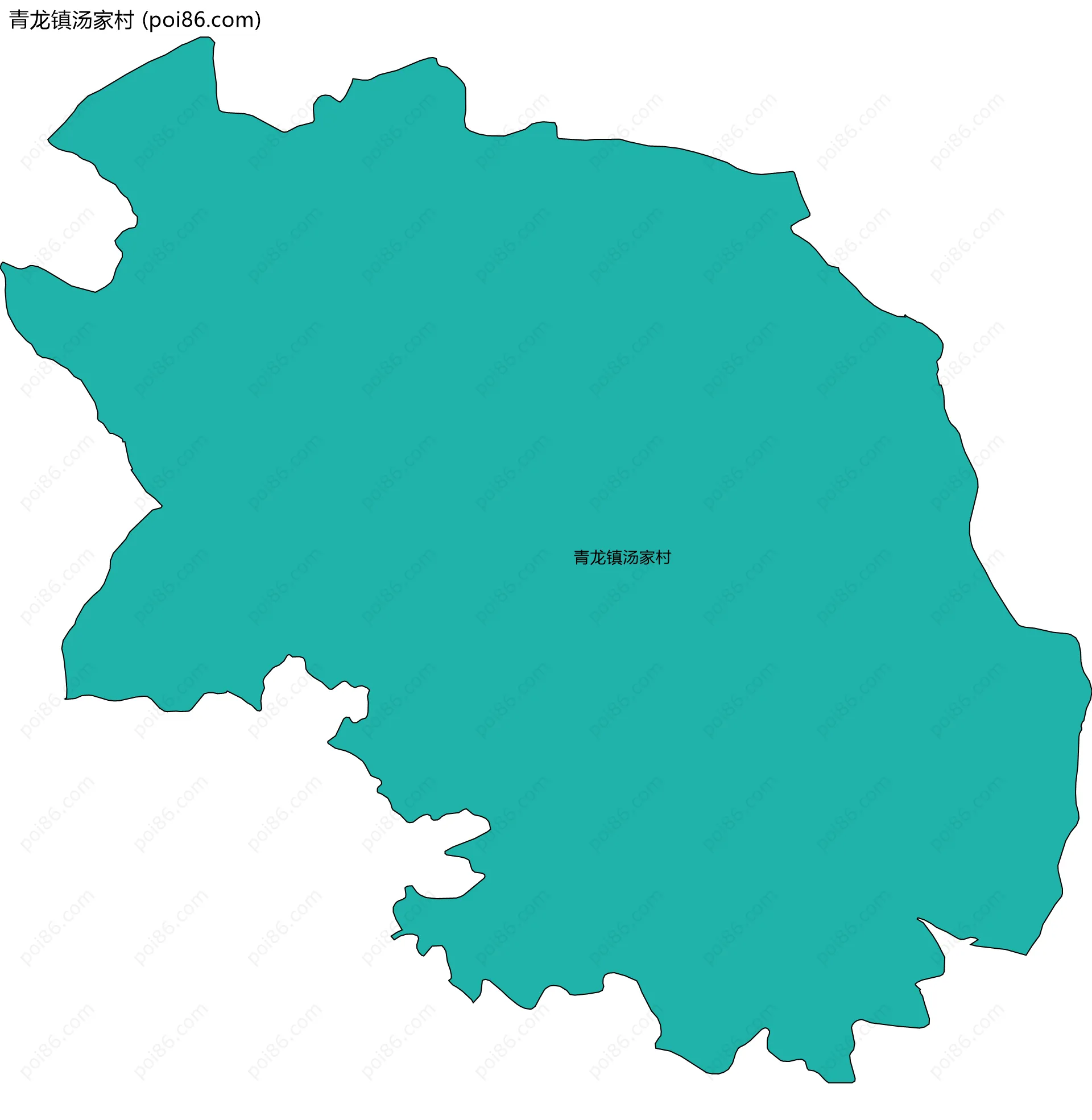 青龙镇汤家村边界地图