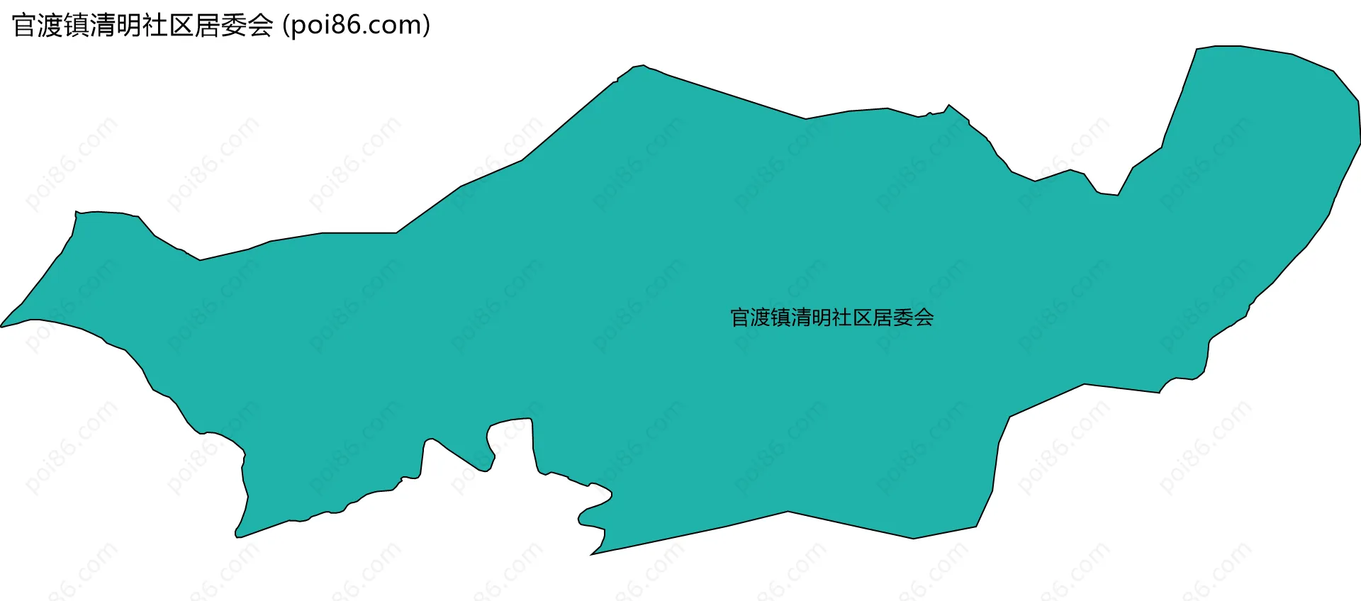 官渡镇清明社区居委会边界地图