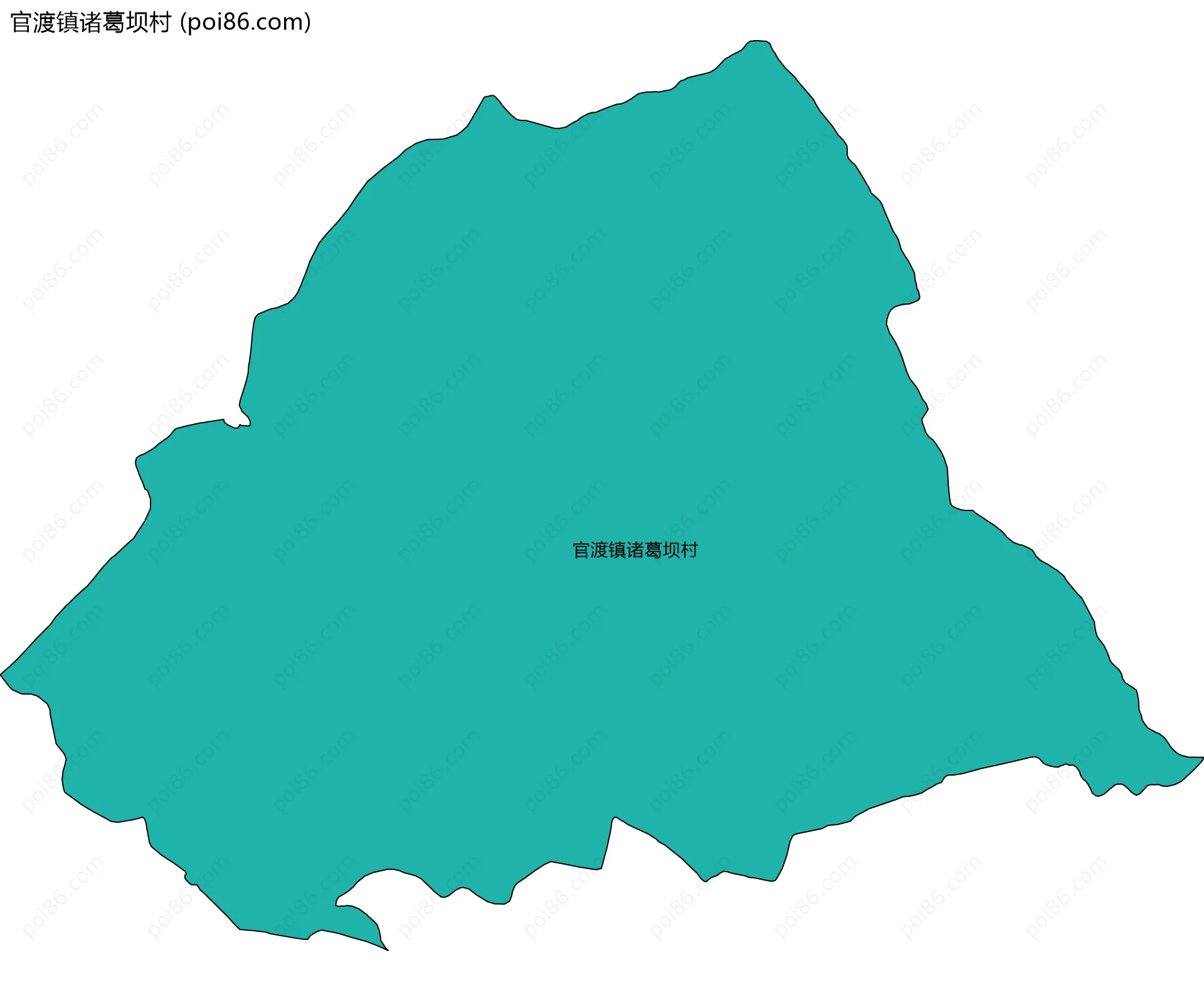 官渡镇诸葛坝村边界地图