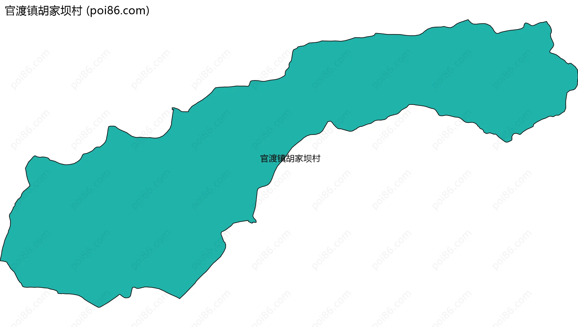 官渡镇胡家坝村边界地图