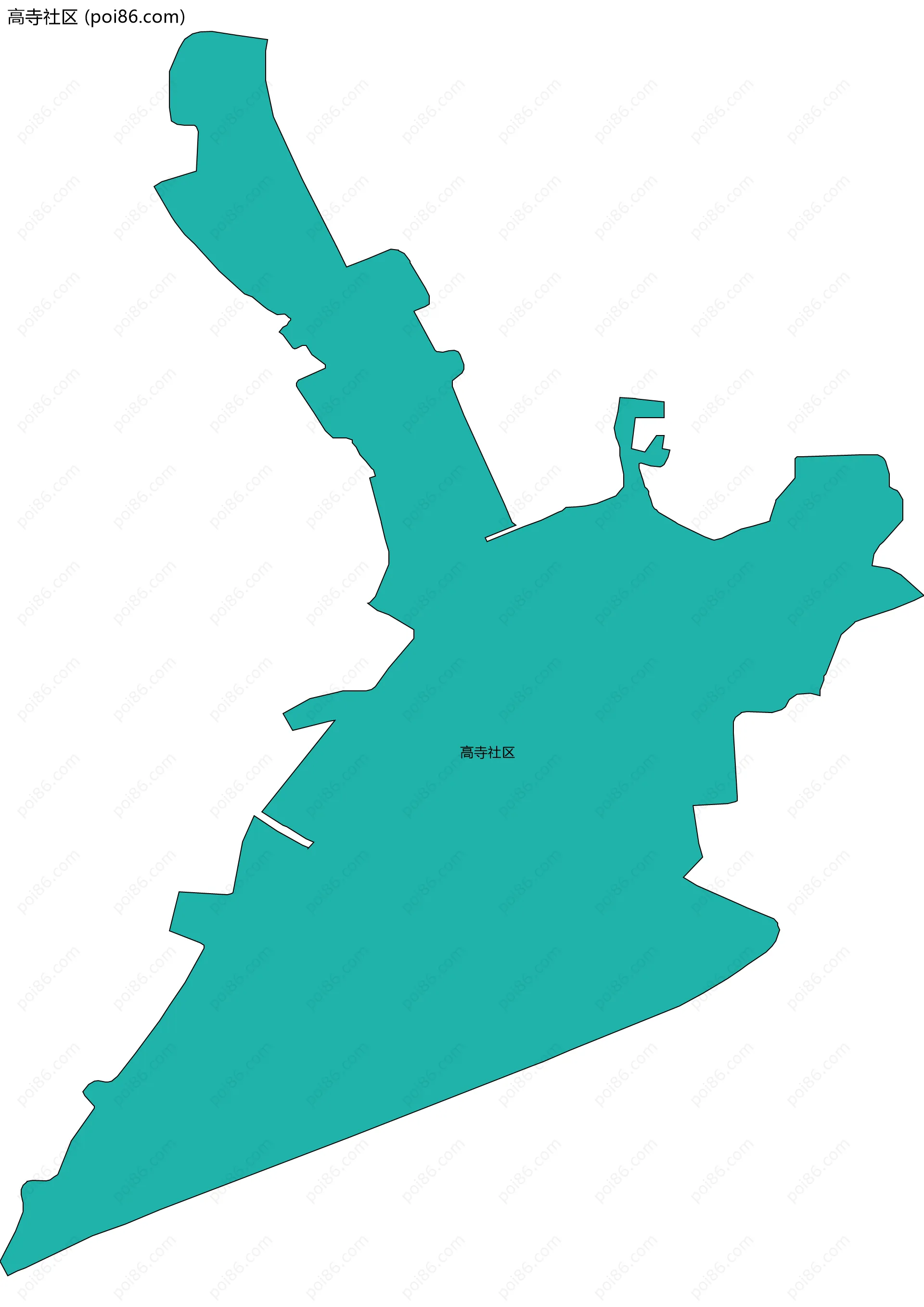 高寺社区边界地图