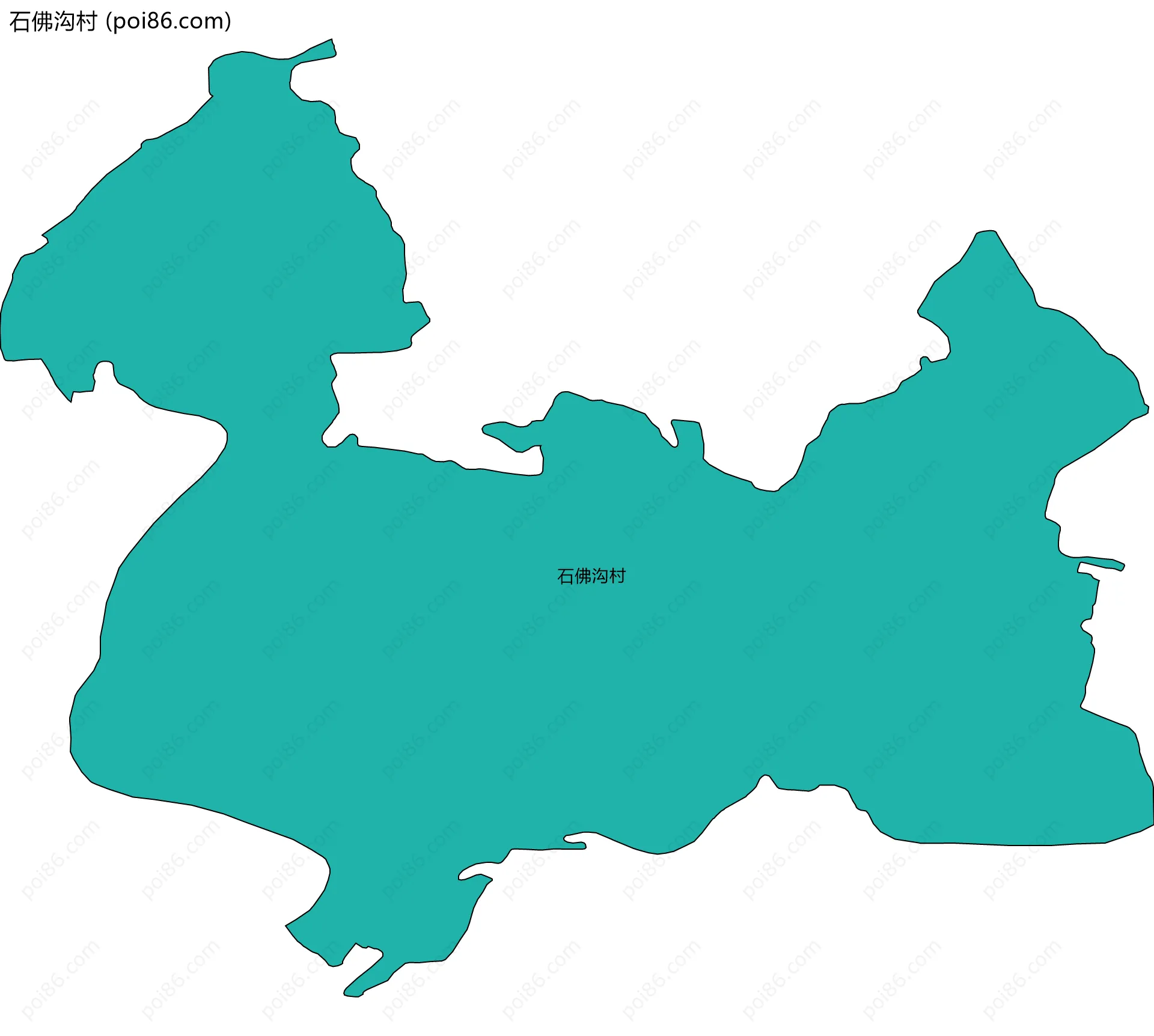 石佛沟村边界地图