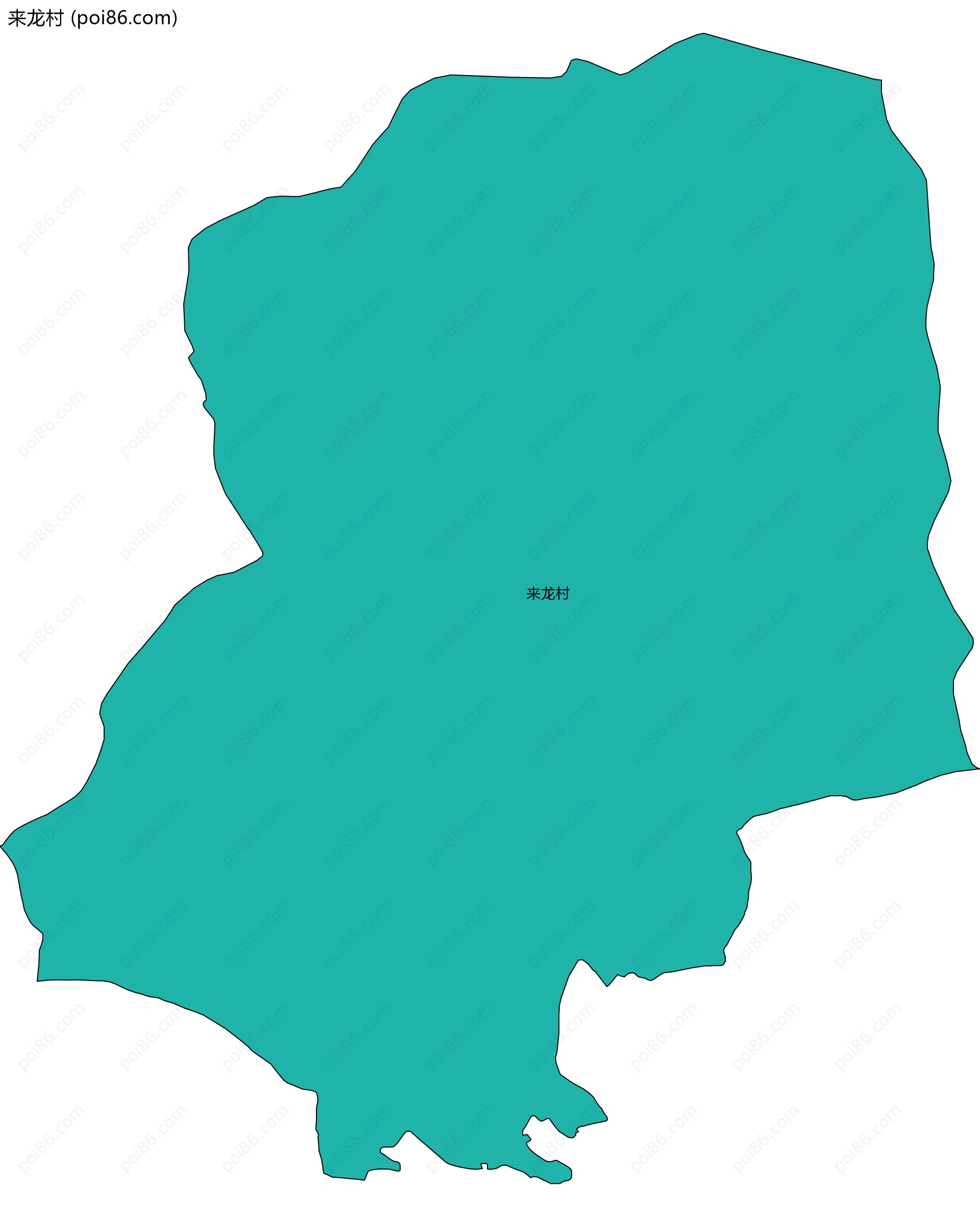 来龙村边界地图