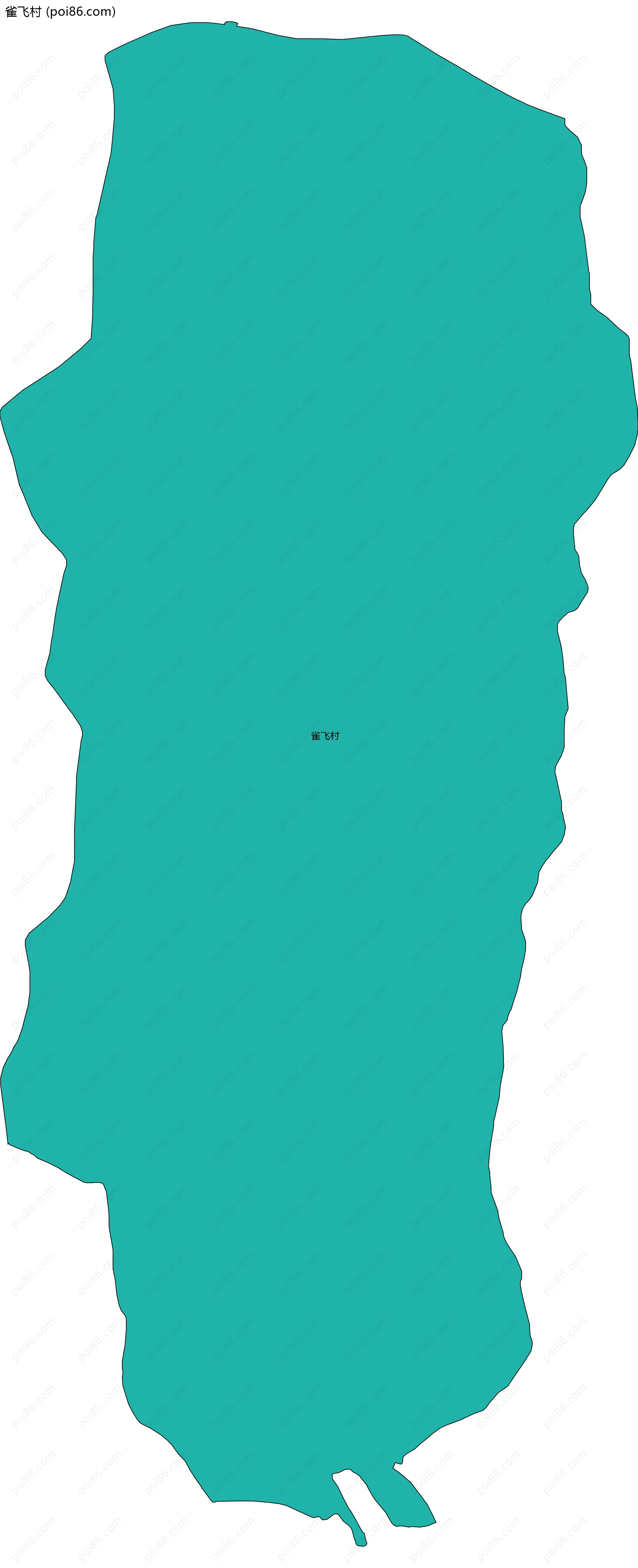 雀飞村边界地图