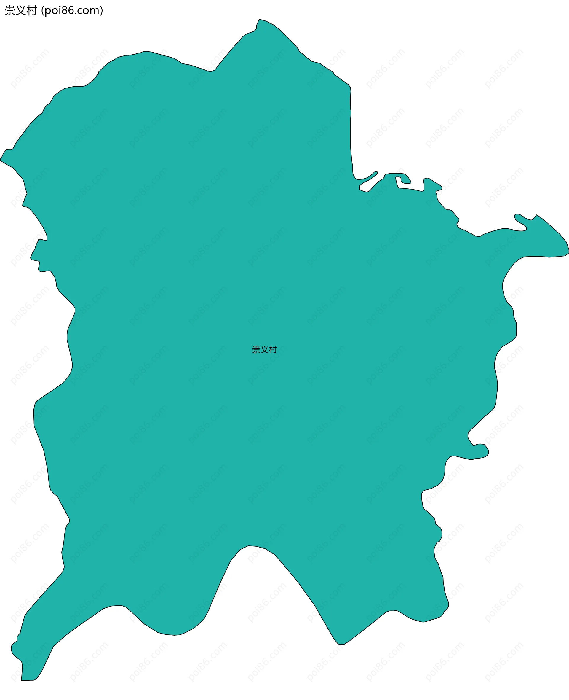 崇义村边界地图