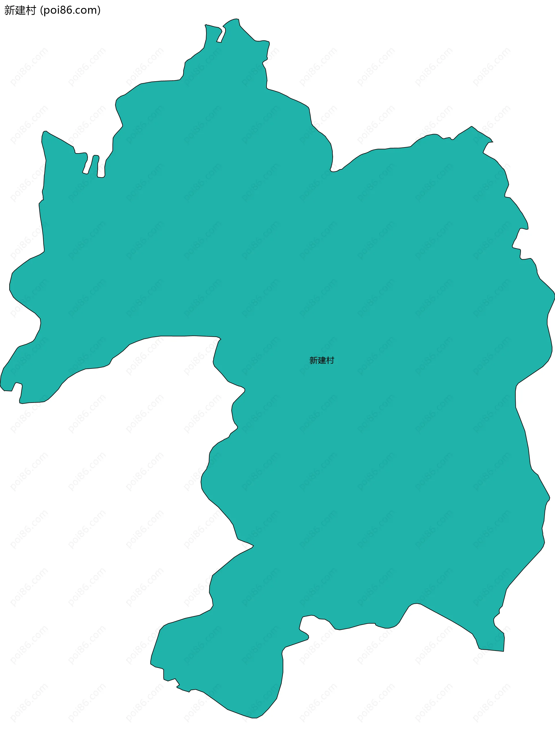 新建村边界地图