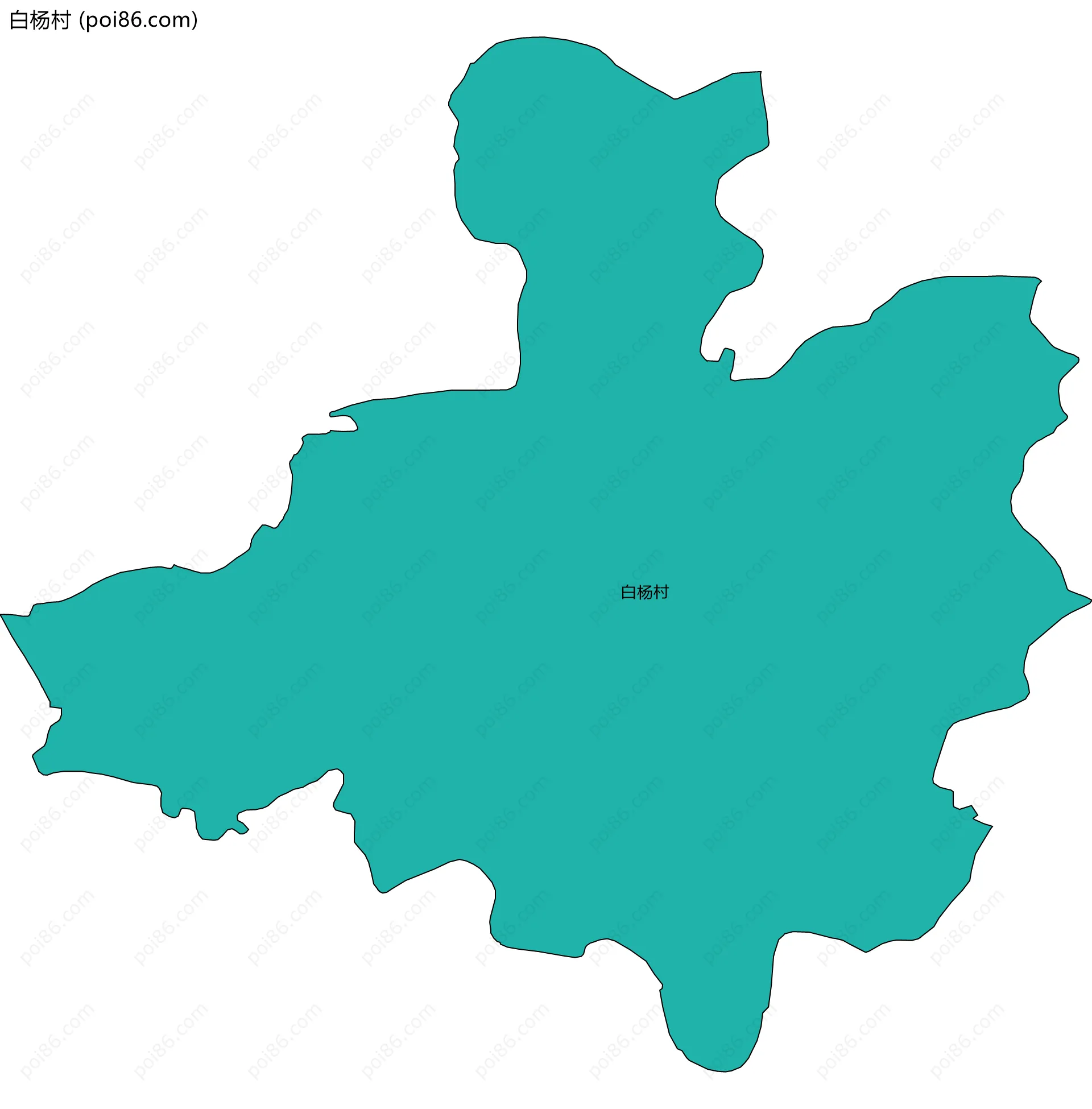 白杨村边界地图
