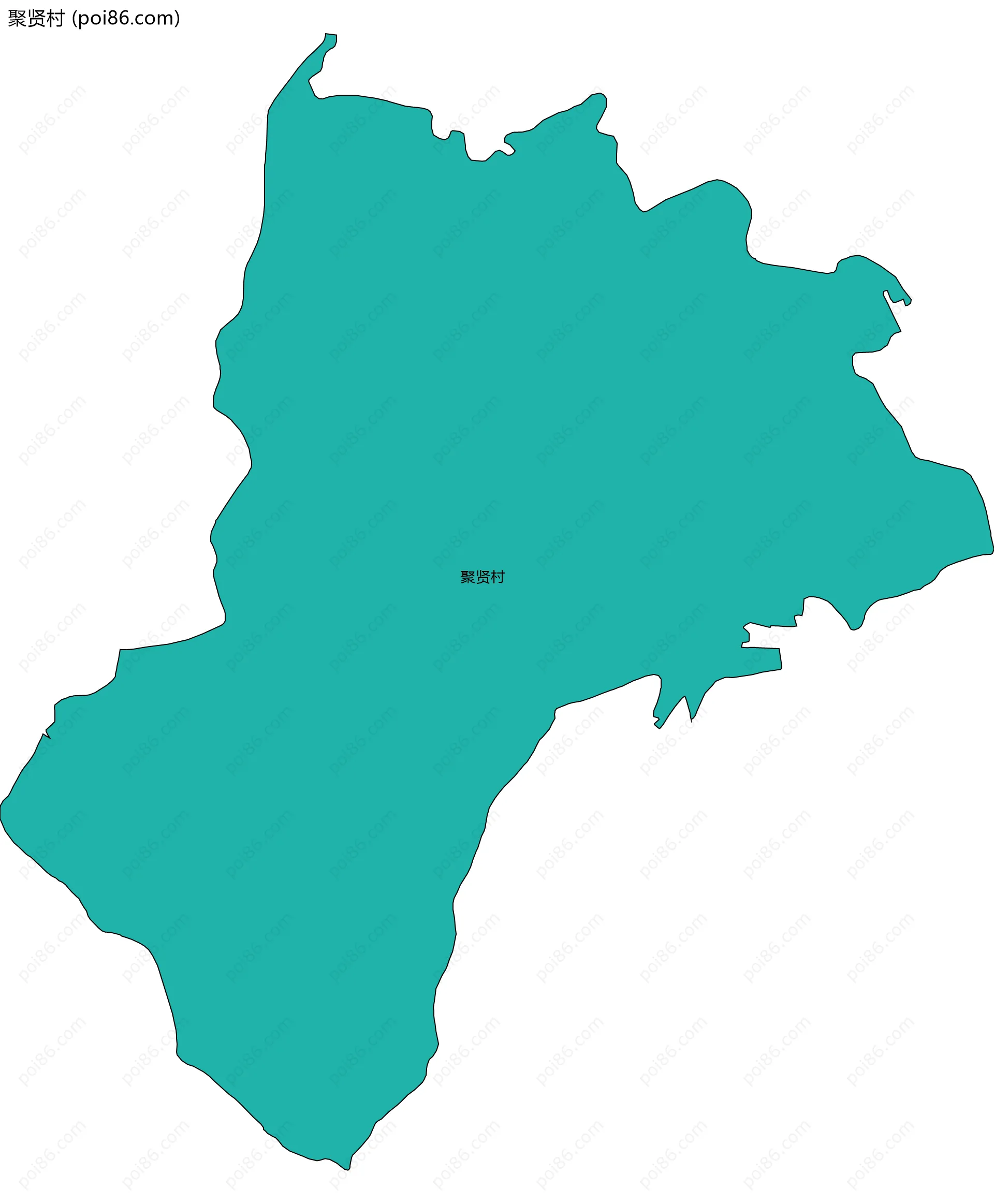 聚贤村边界地图