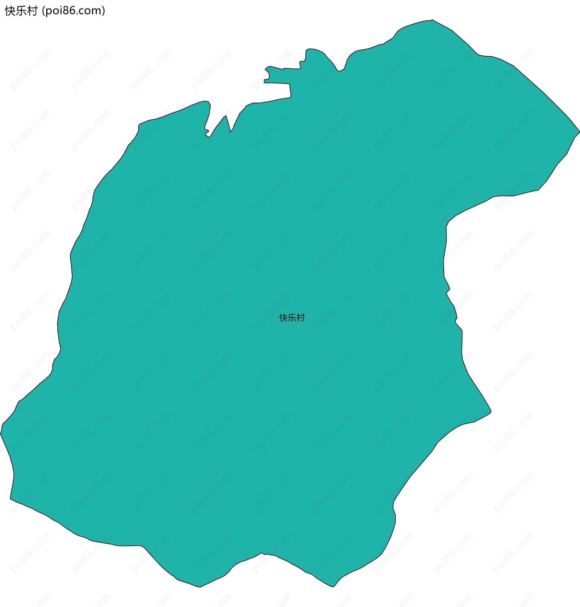 快乐村边界地图