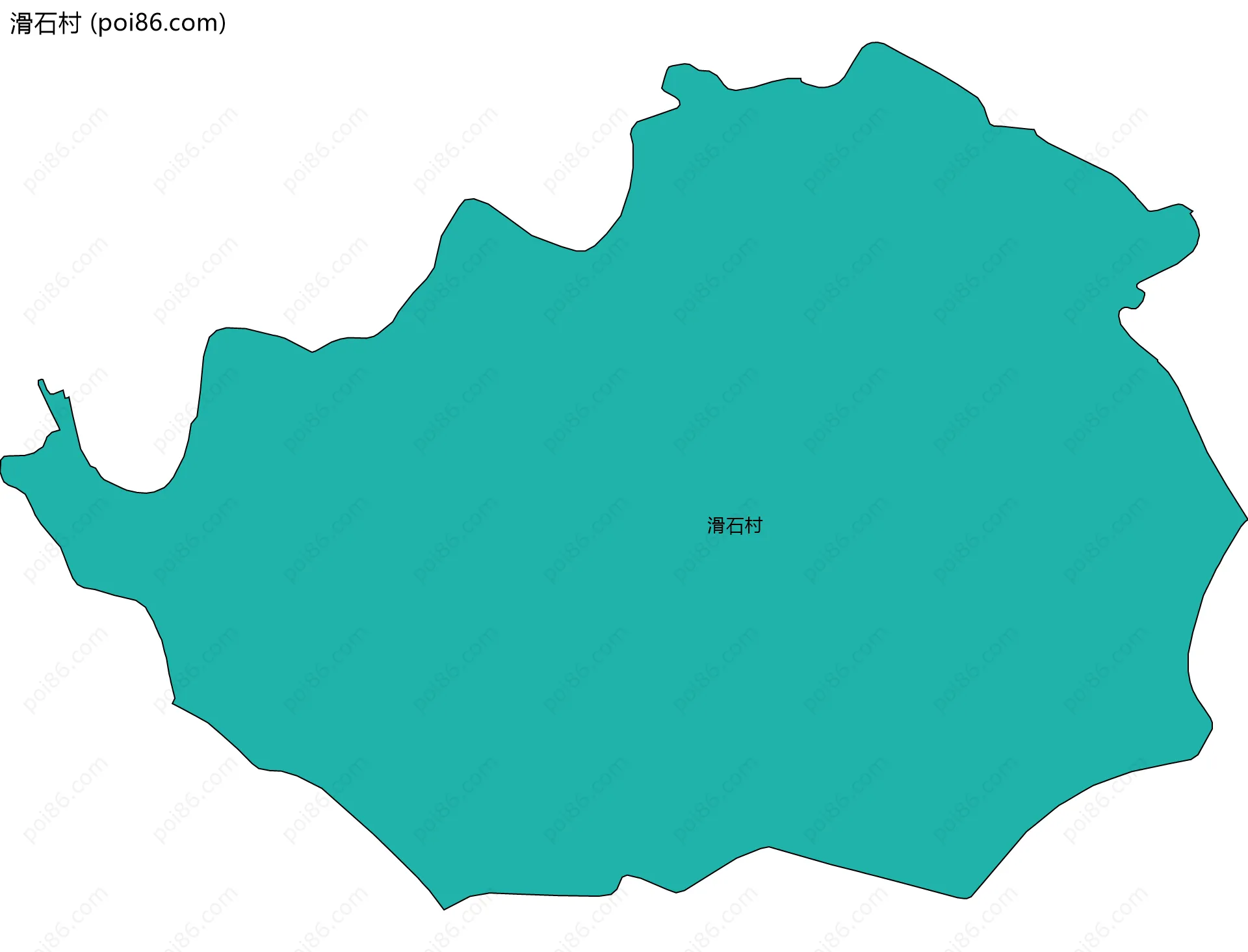 滑石村边界地图