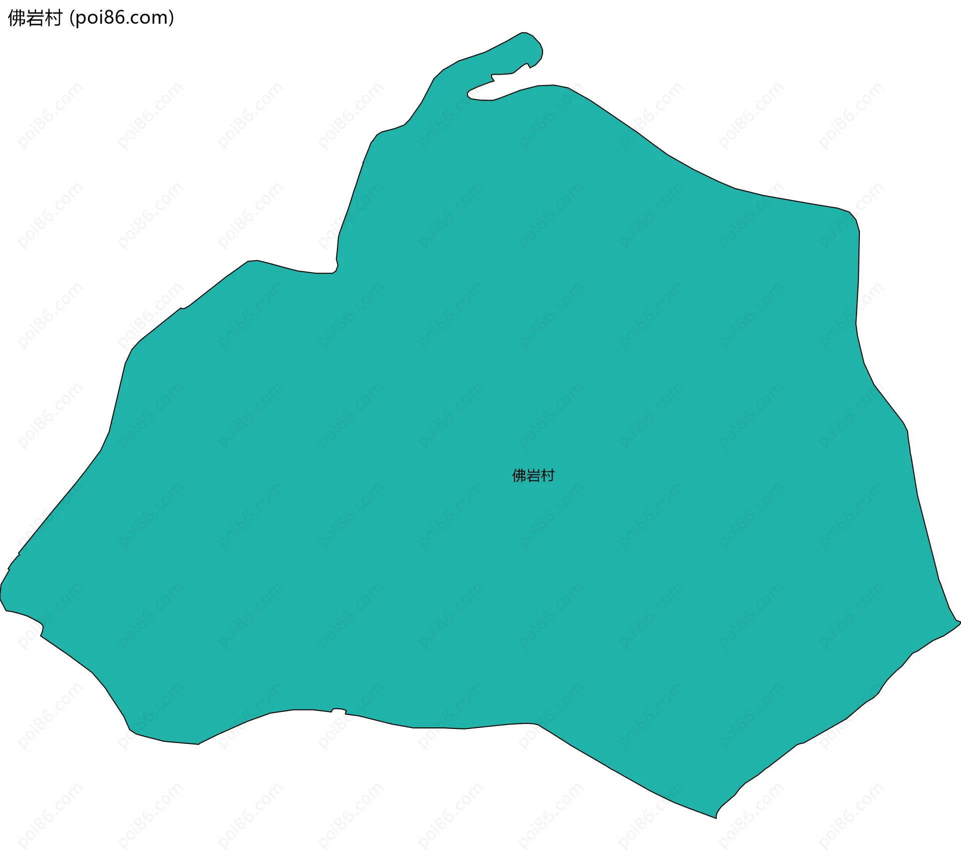 佛岩村边界地图