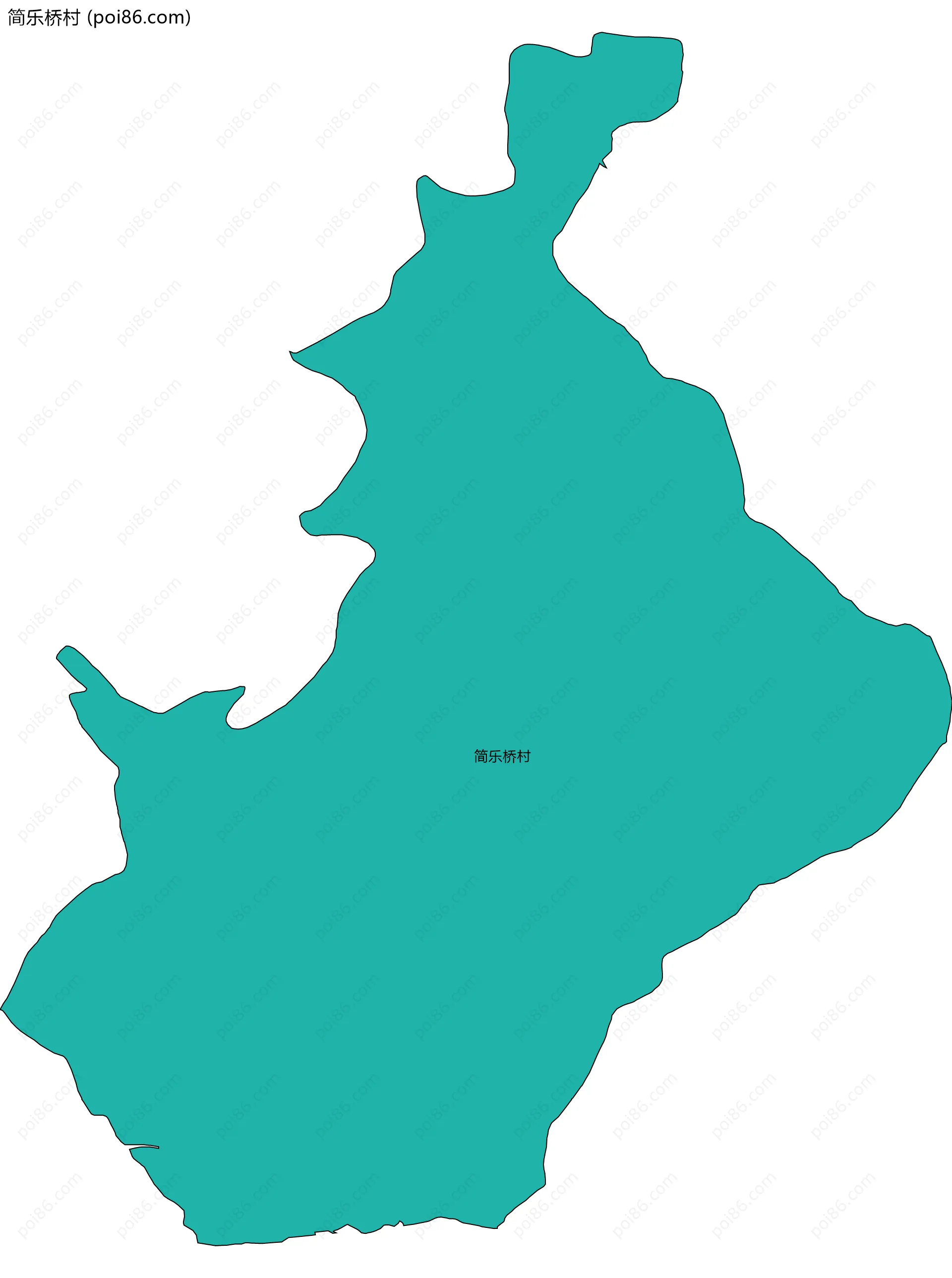 简乐桥村边界地图