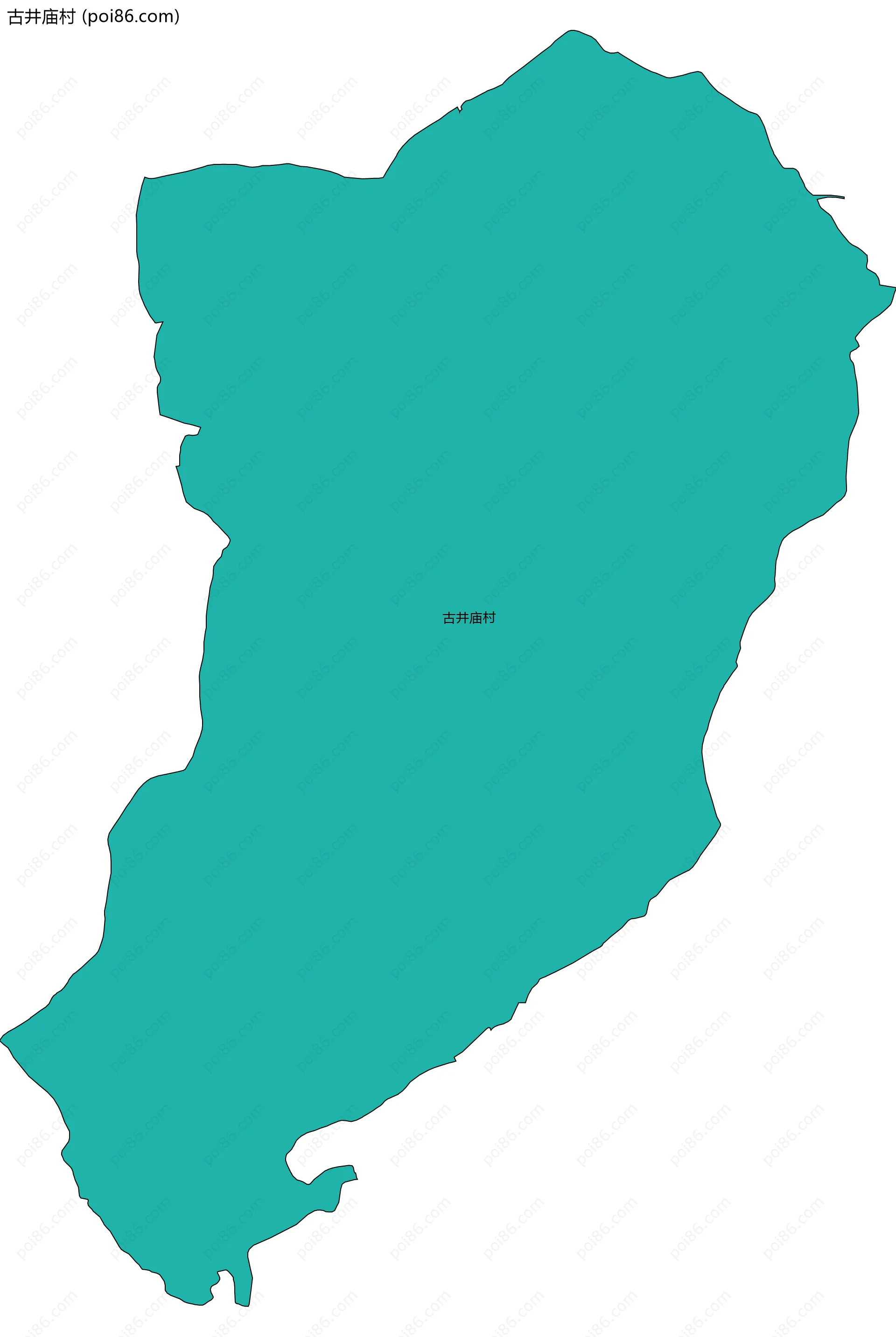 古井庙村边界地图