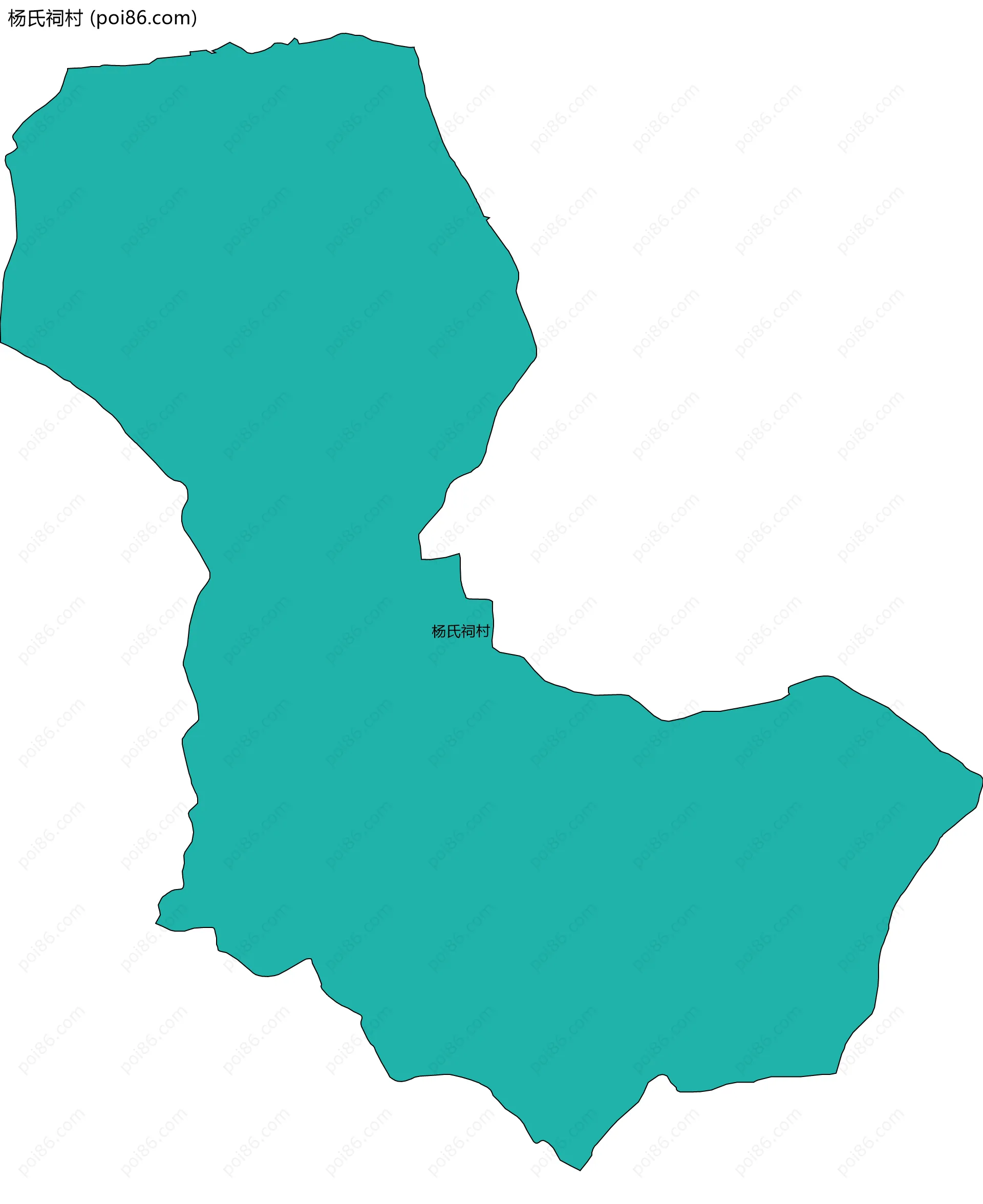 杨氏祠村边界地图