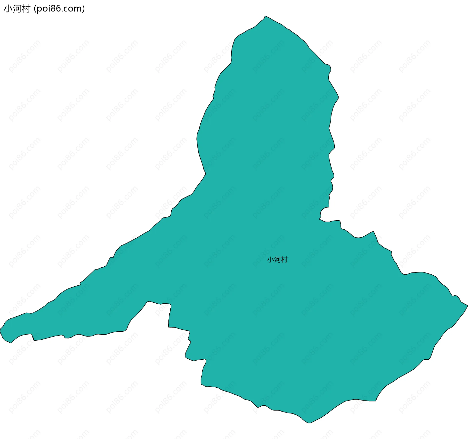 小河村边界地图