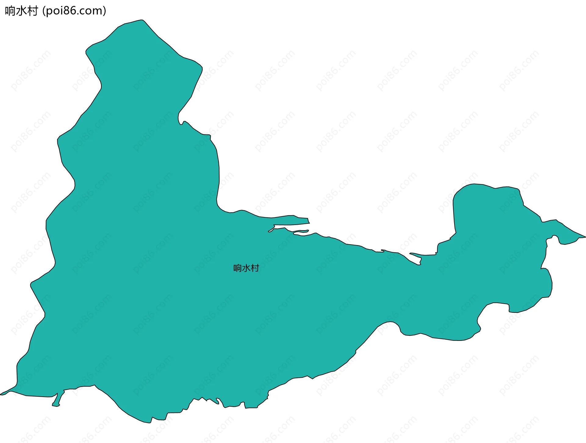 响水村边界地图