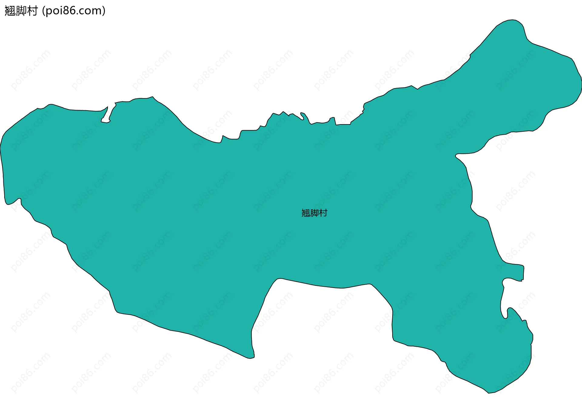 翘脚村边界地图