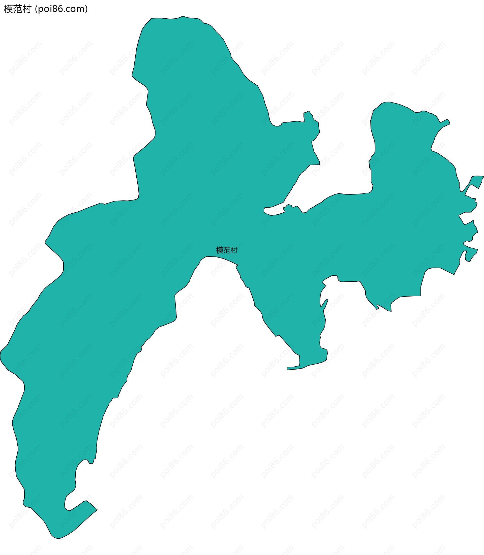 模范村边界地图