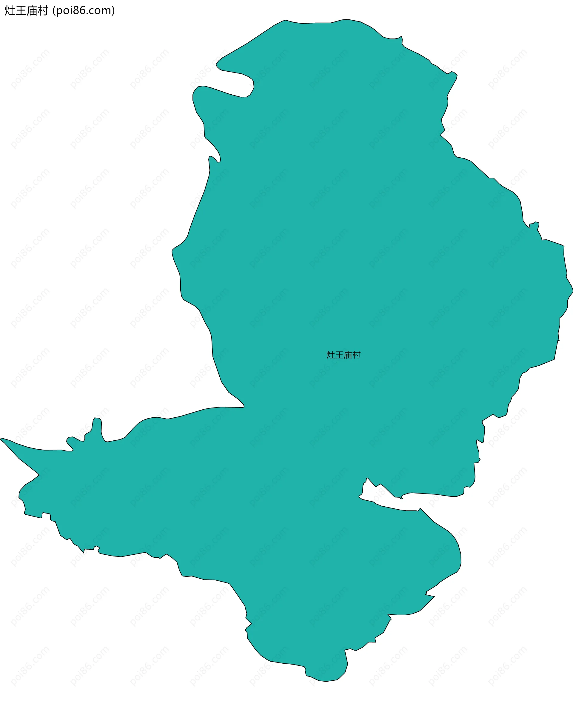 灶王庙村边界地图