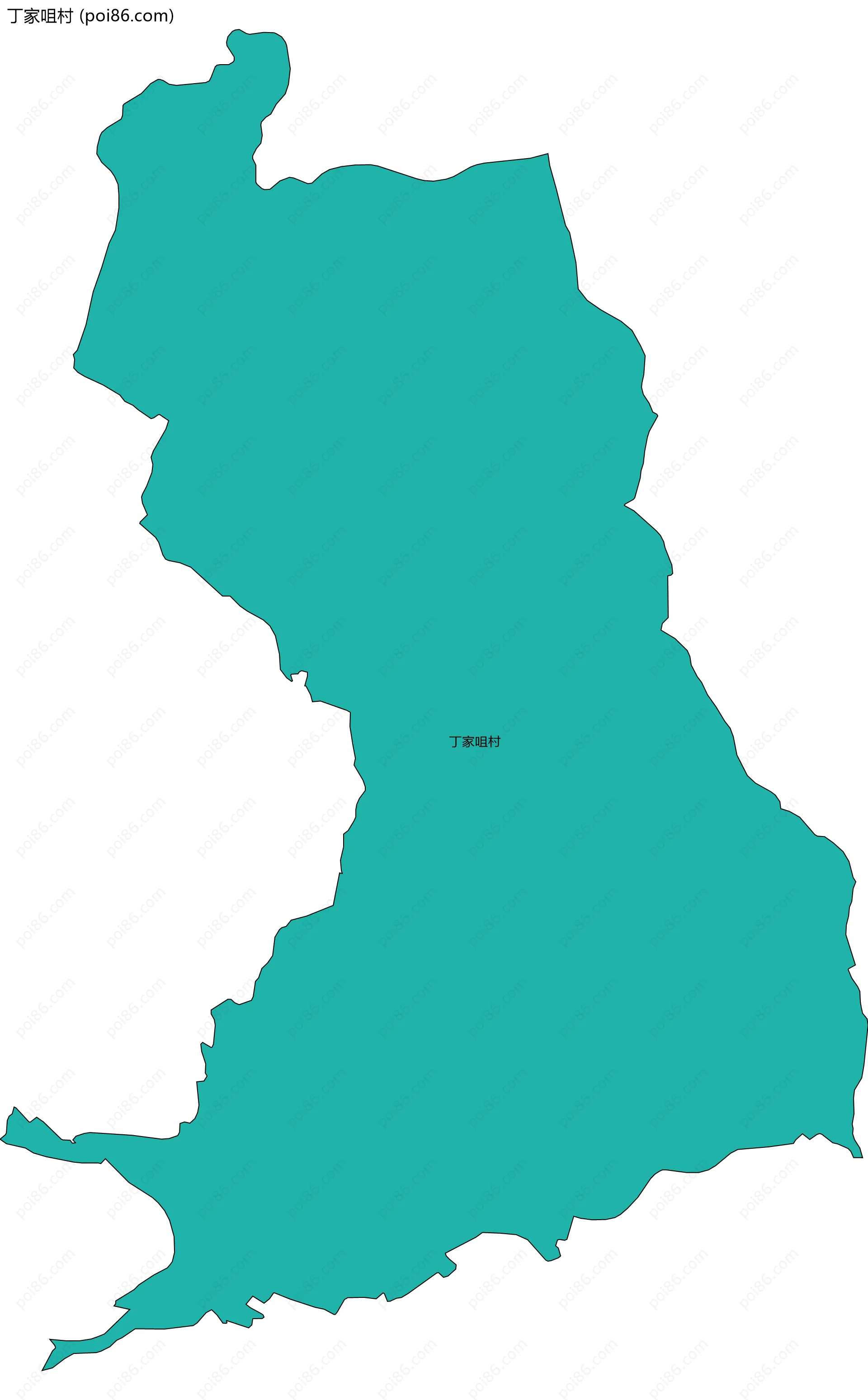 丁家咀村边界地图