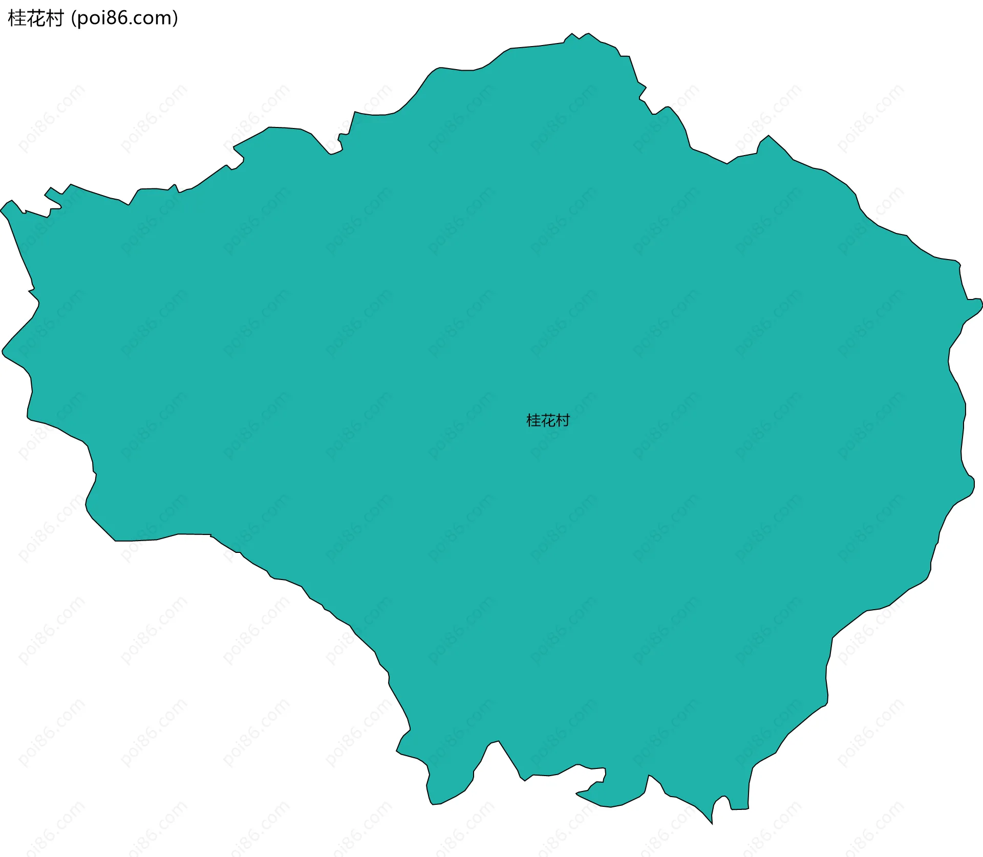 桂花村边界地图