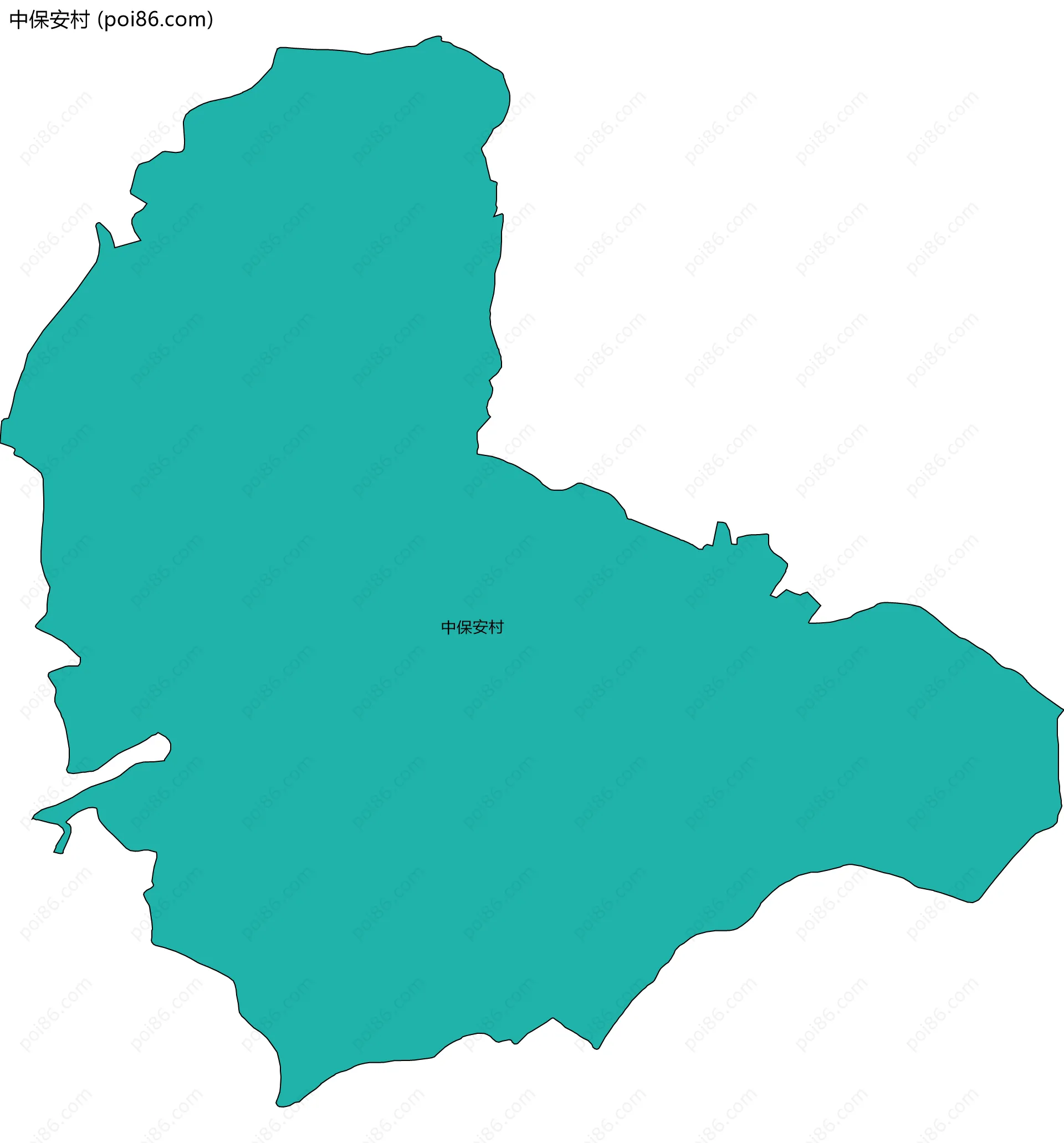 中保安村边界地图