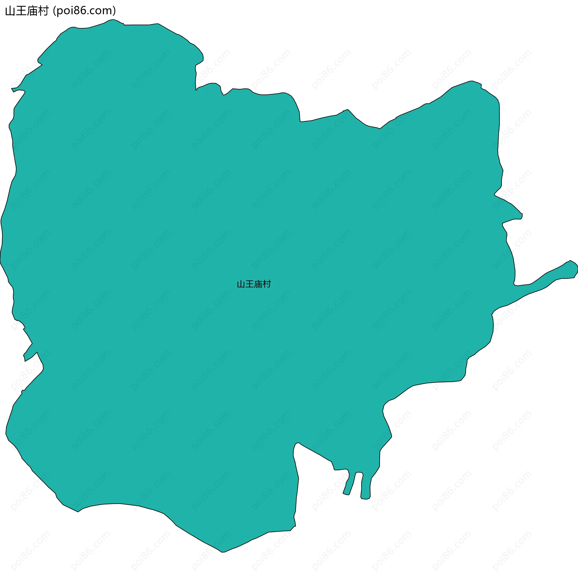山王庙村边界地图