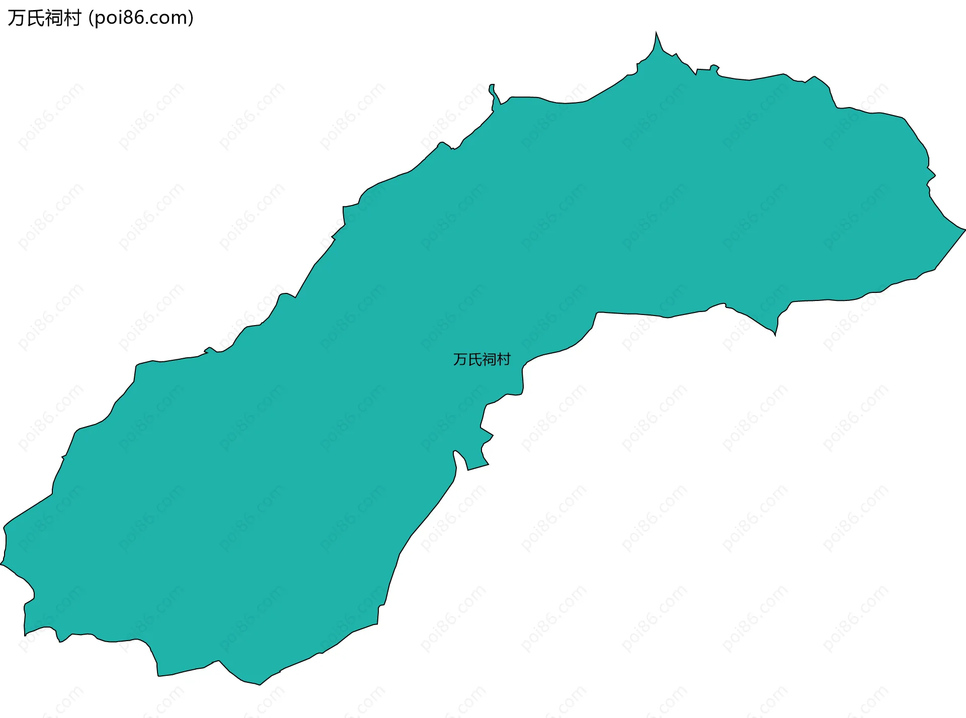 万氏祠村边界地图