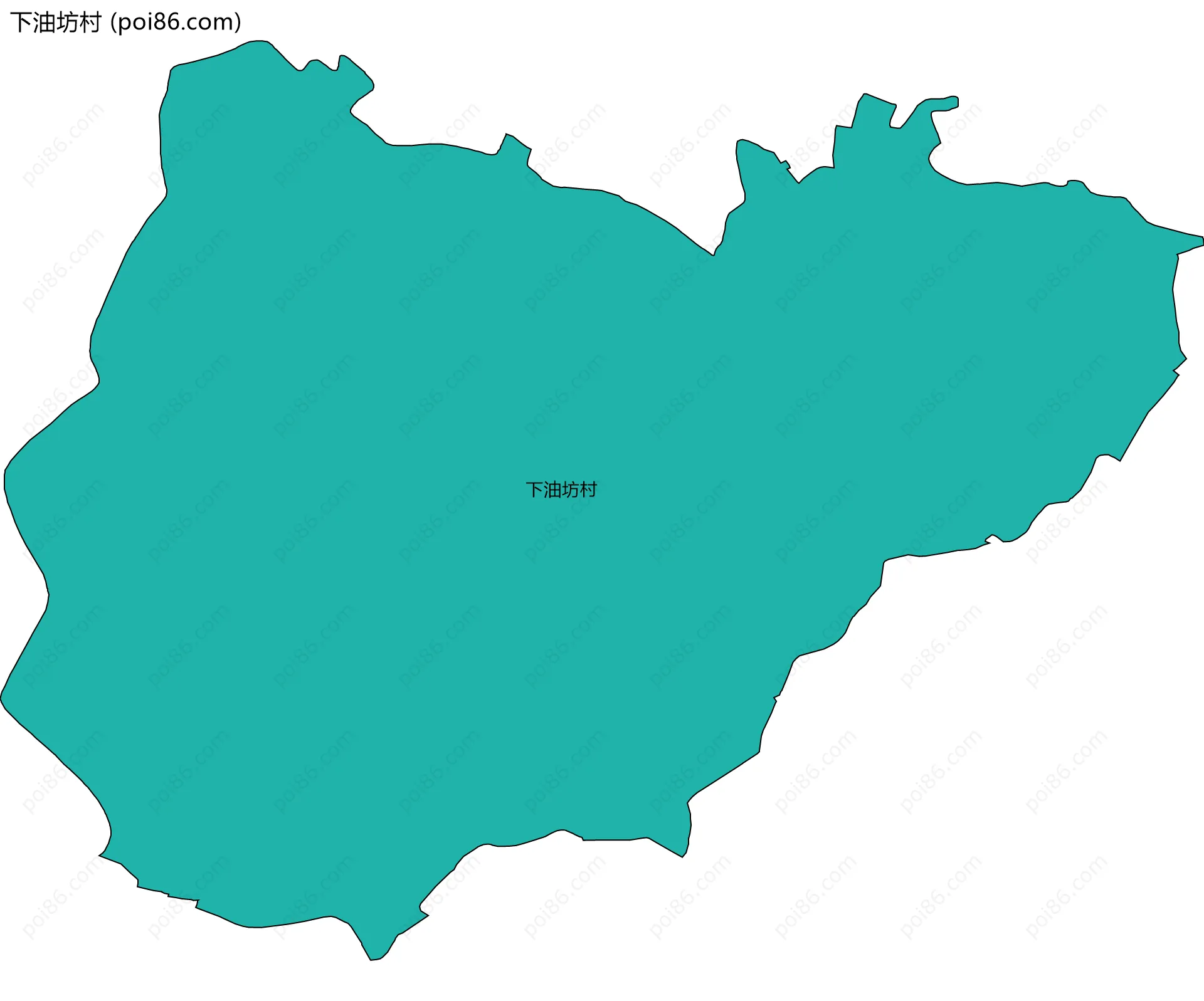 下油坊村边界地图