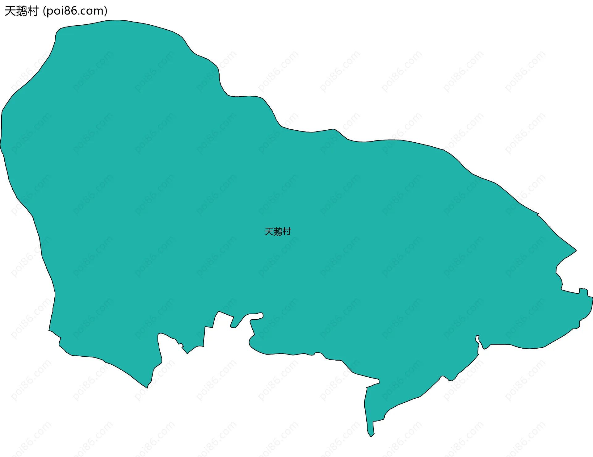 天鹅村边界地图