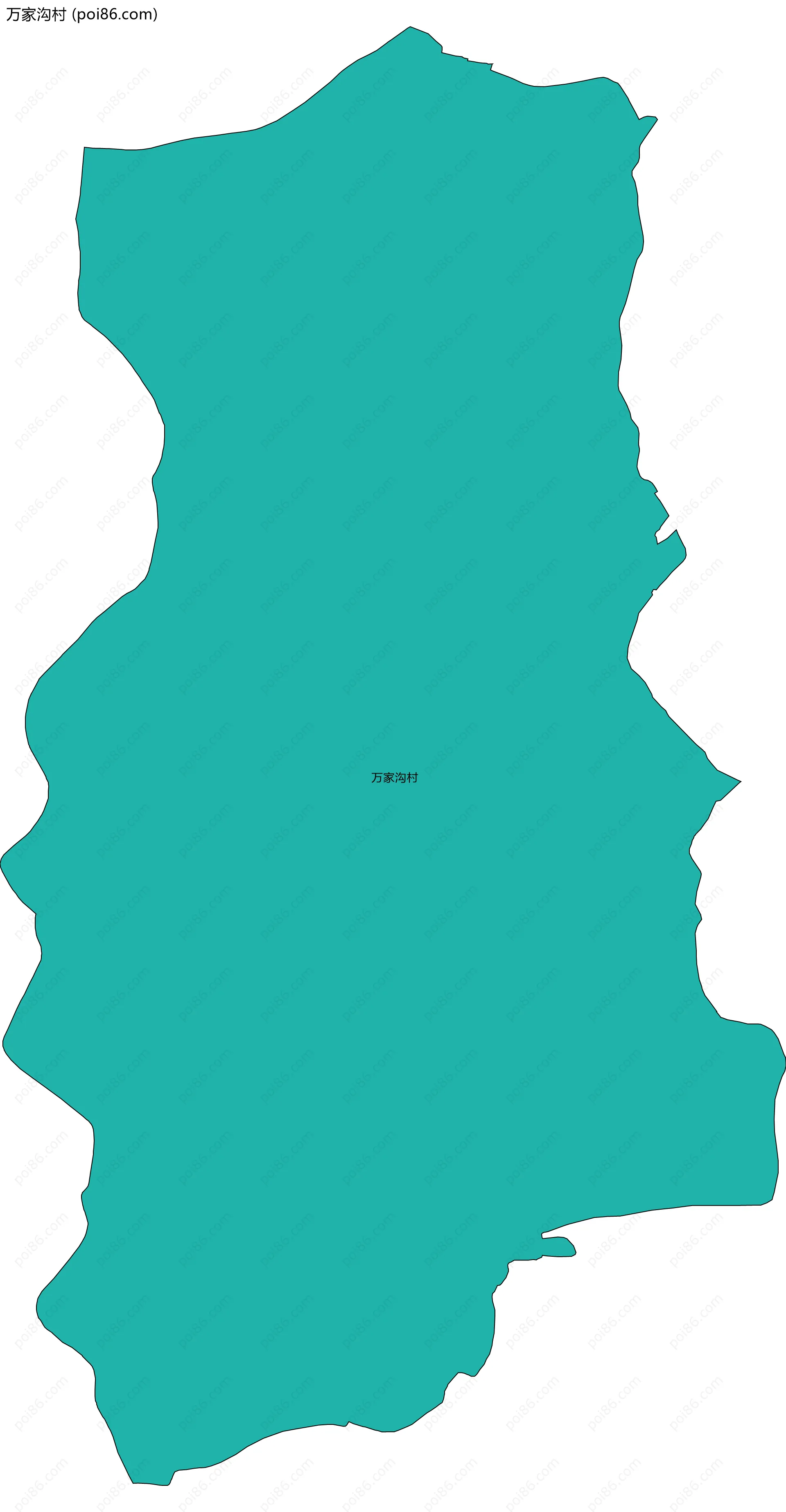 万家沟村边界地图