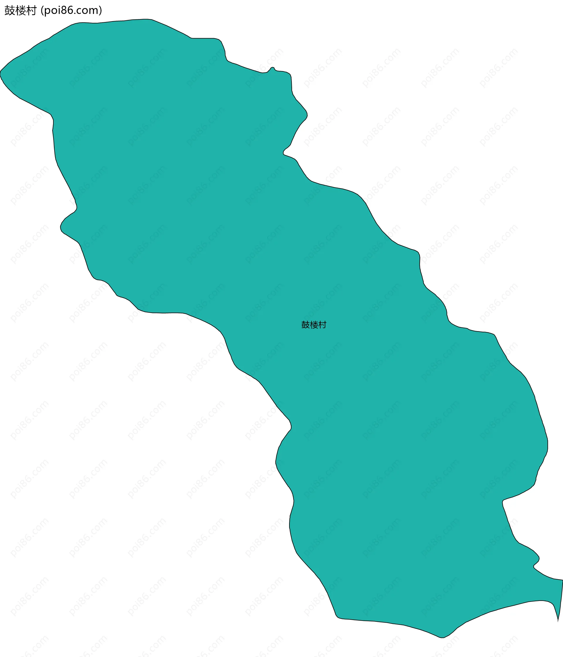 鼓楼村边界地图