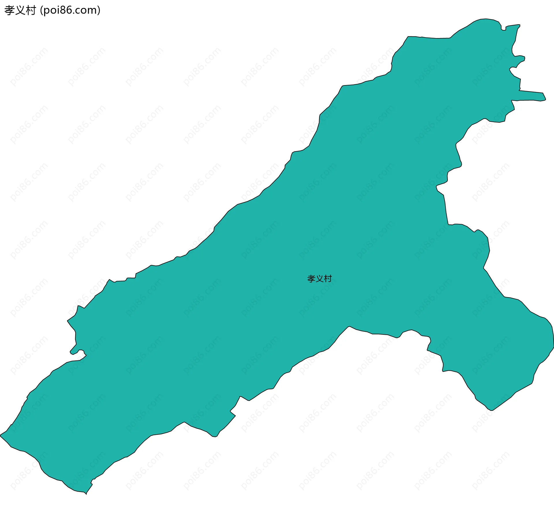 孝义村边界地图