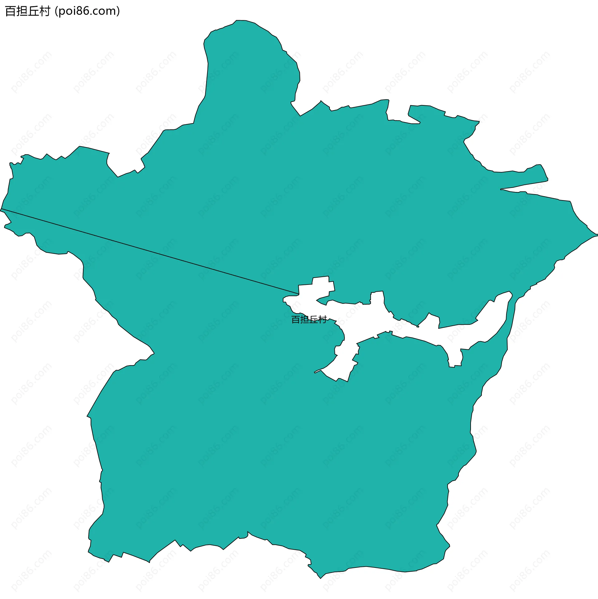 百担丘村边界地图