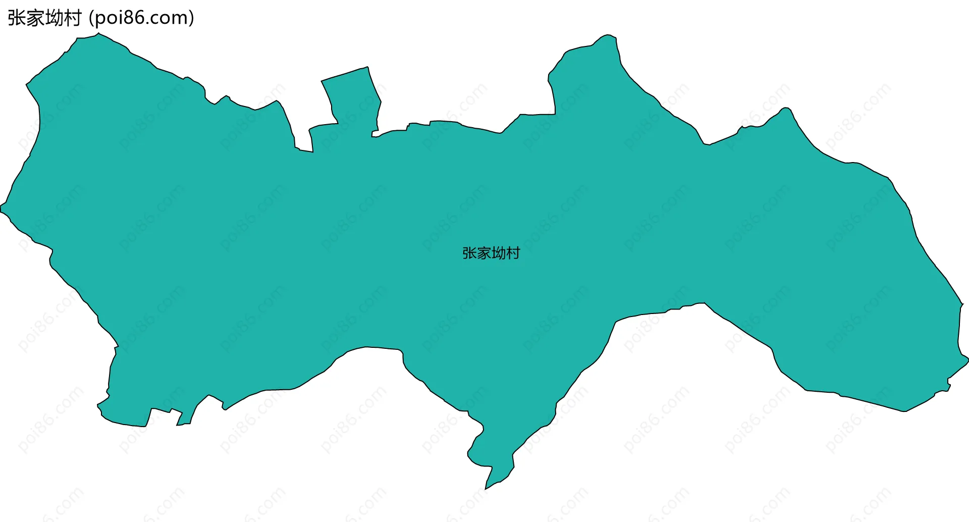 张家坳村边界地图