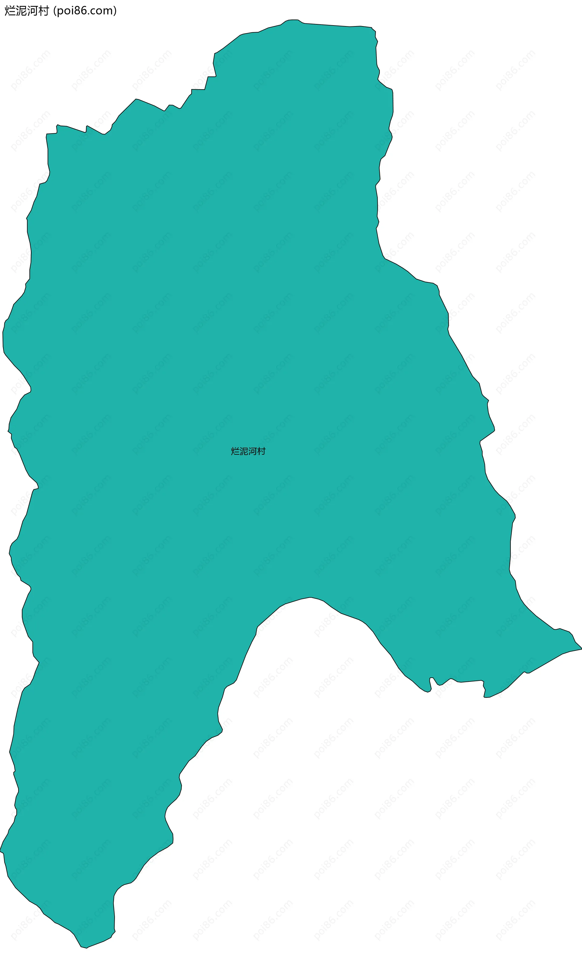 烂泥河村边界地图