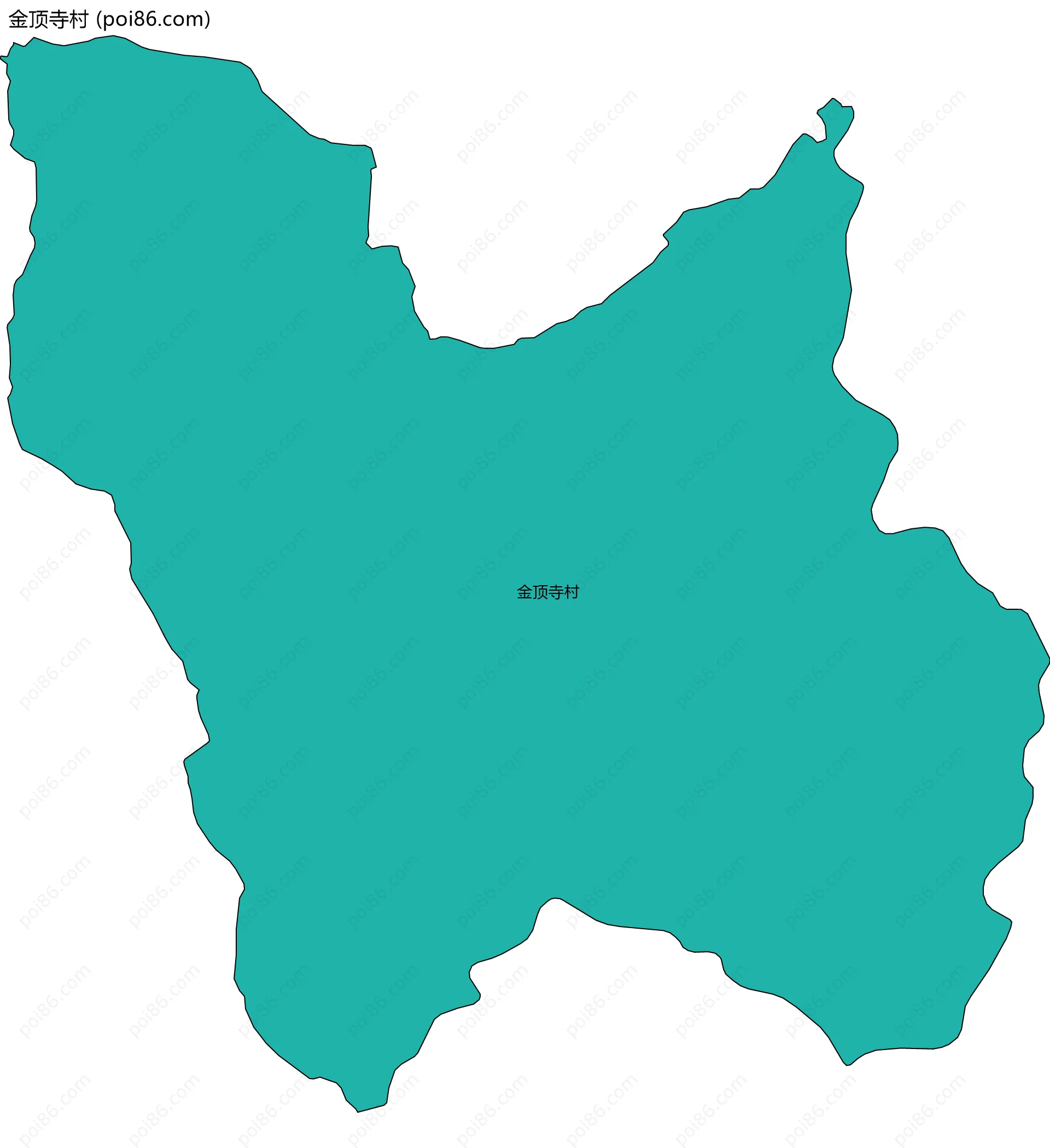 金顶寺村边界地图
