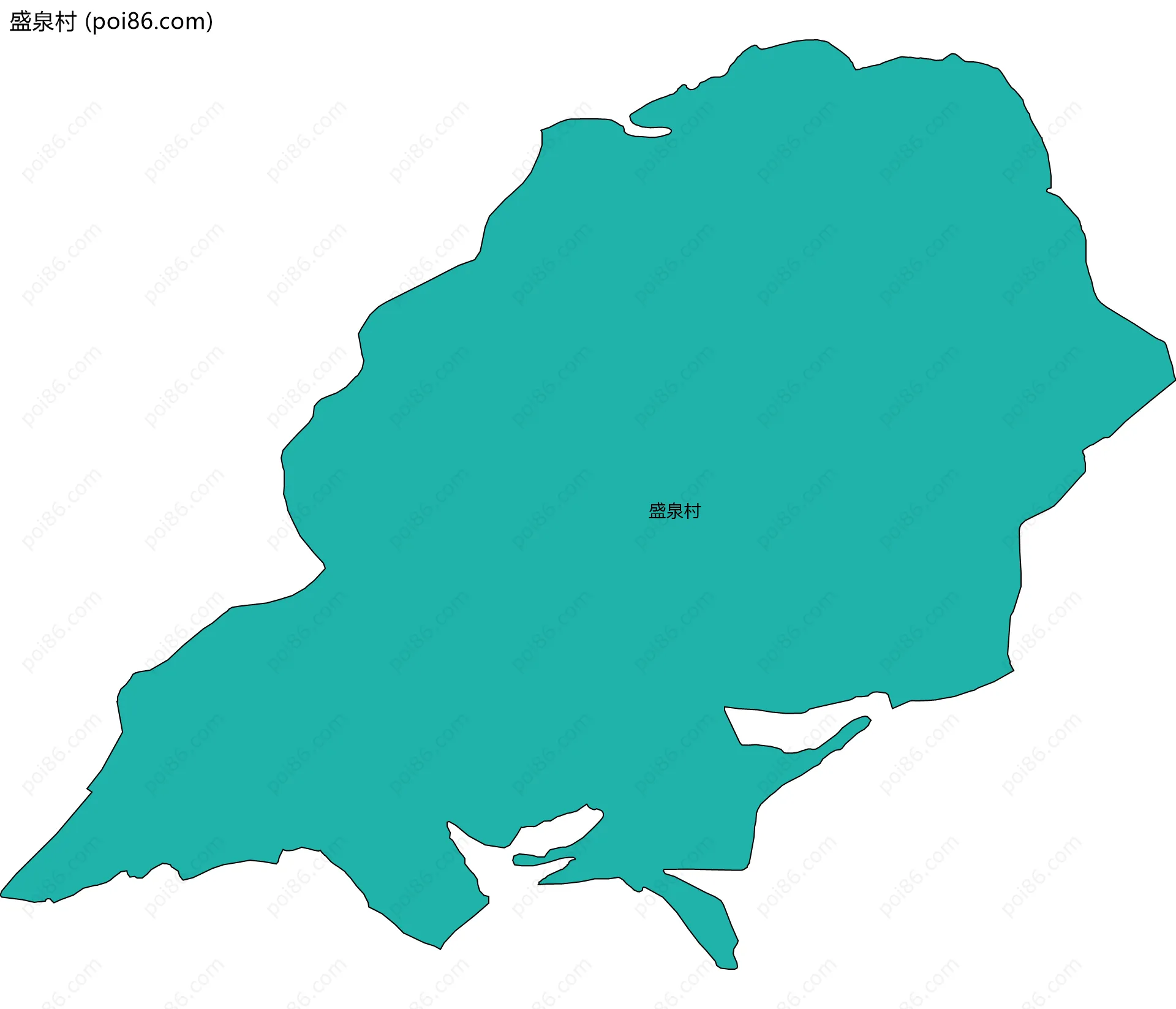 盛泉村边界地图