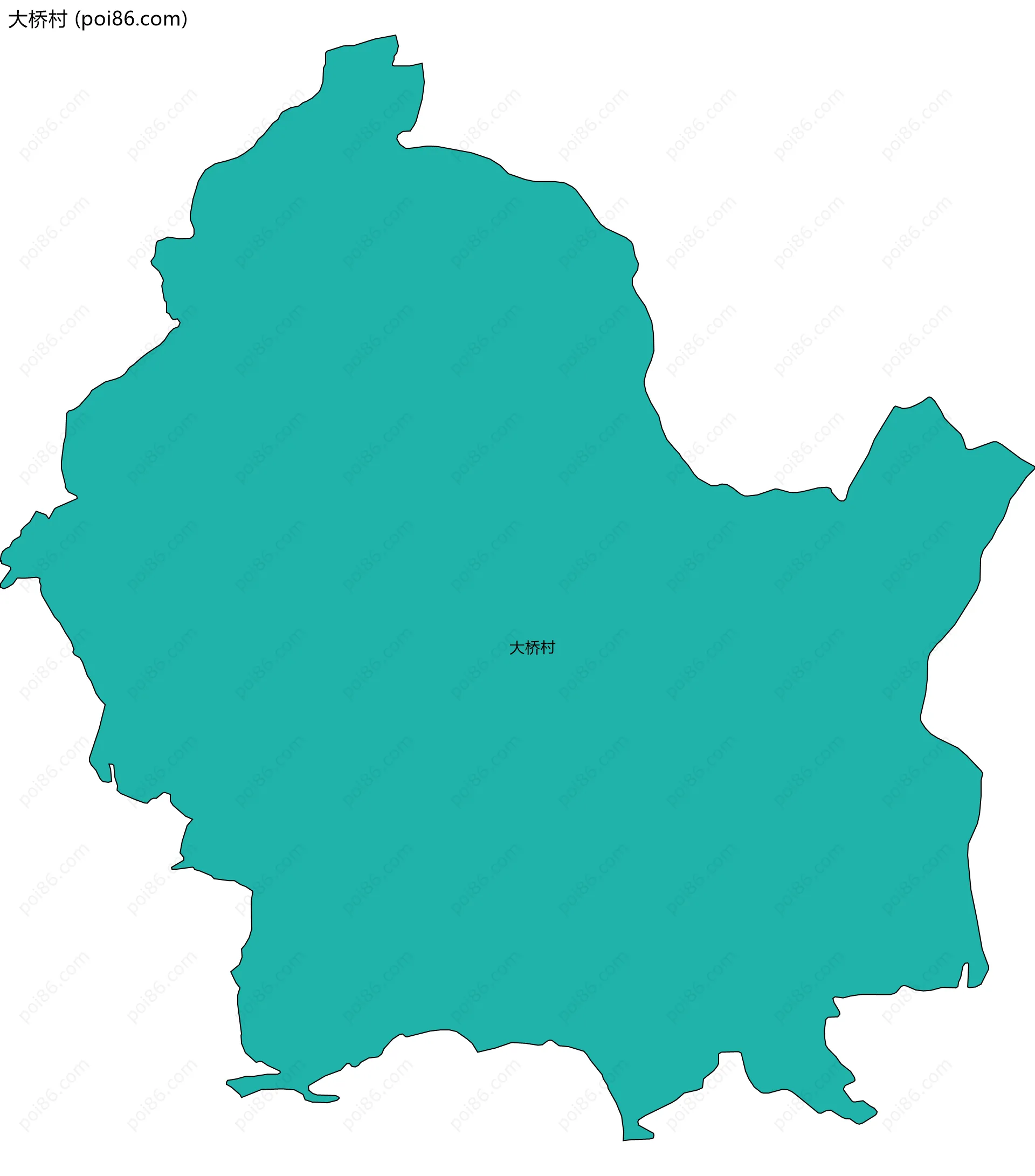 大桥村边界地图