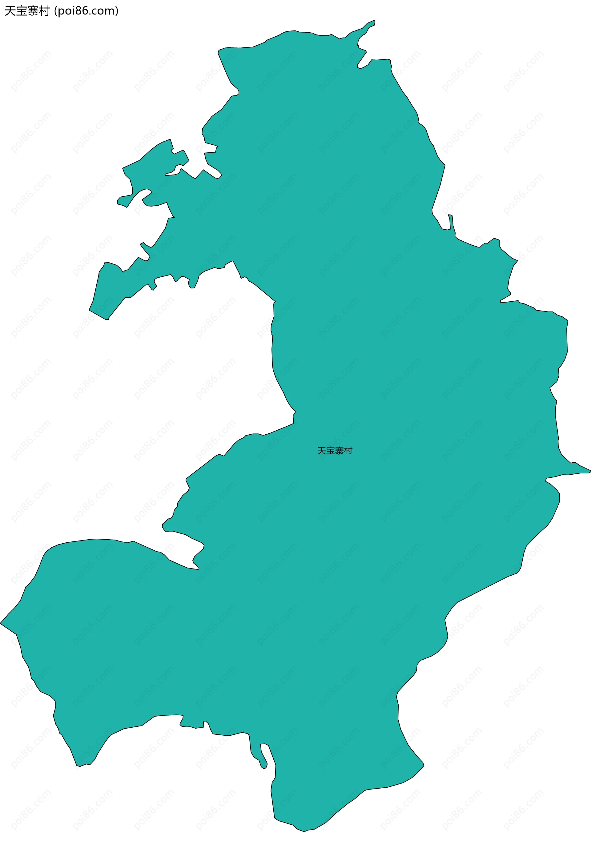 天宝寨村边界地图