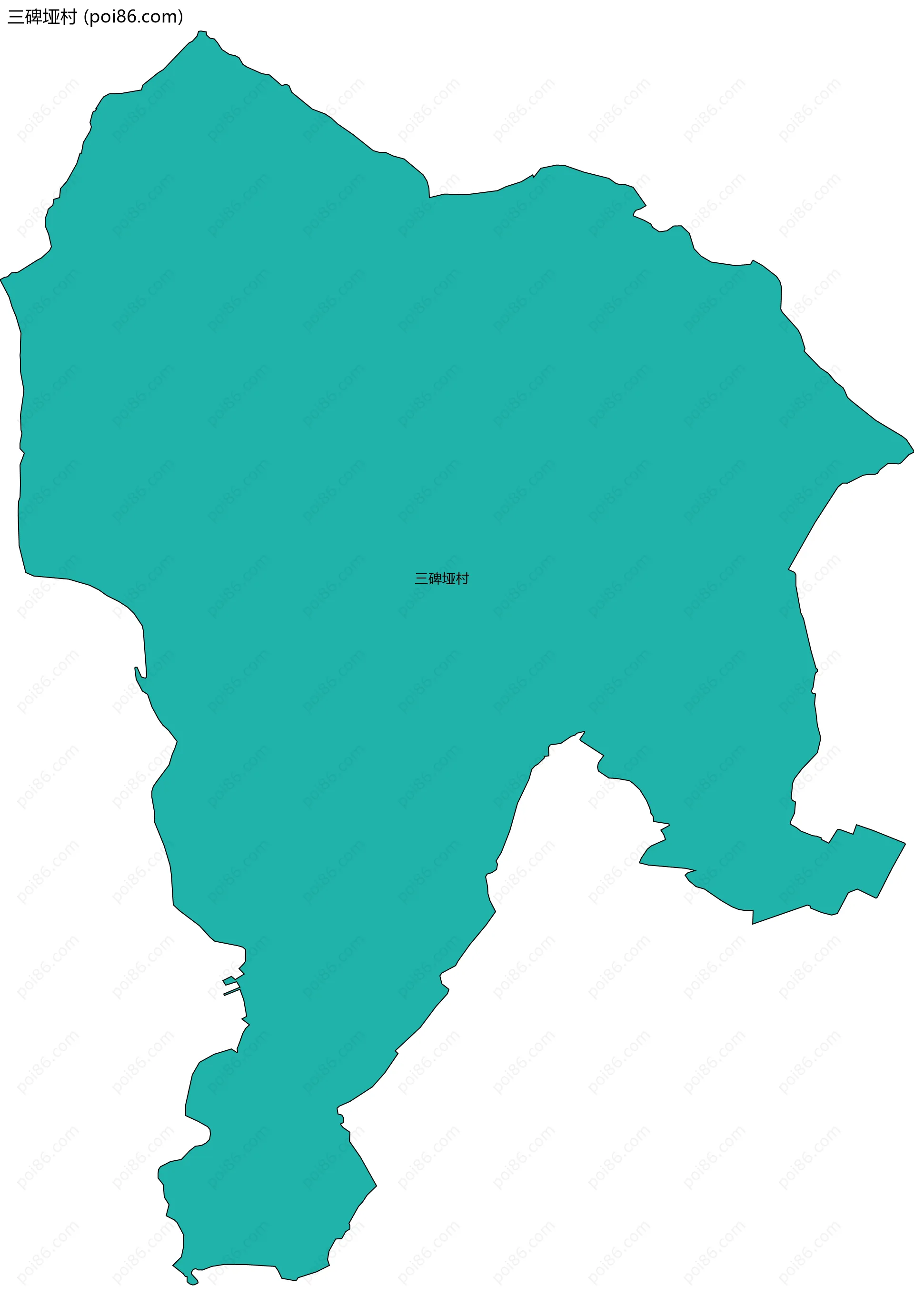 三碑垭村边界地图