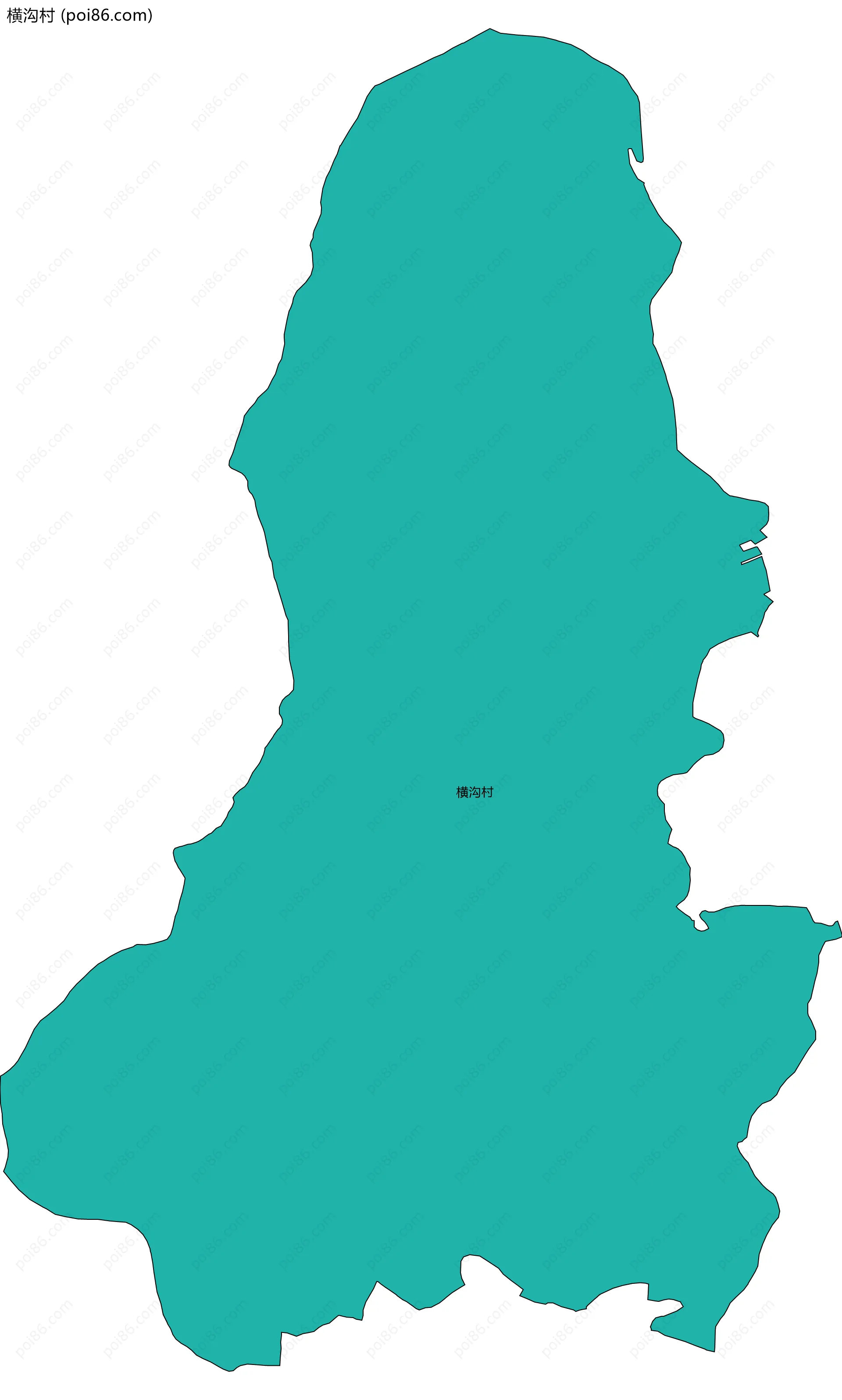 横沟村边界地图